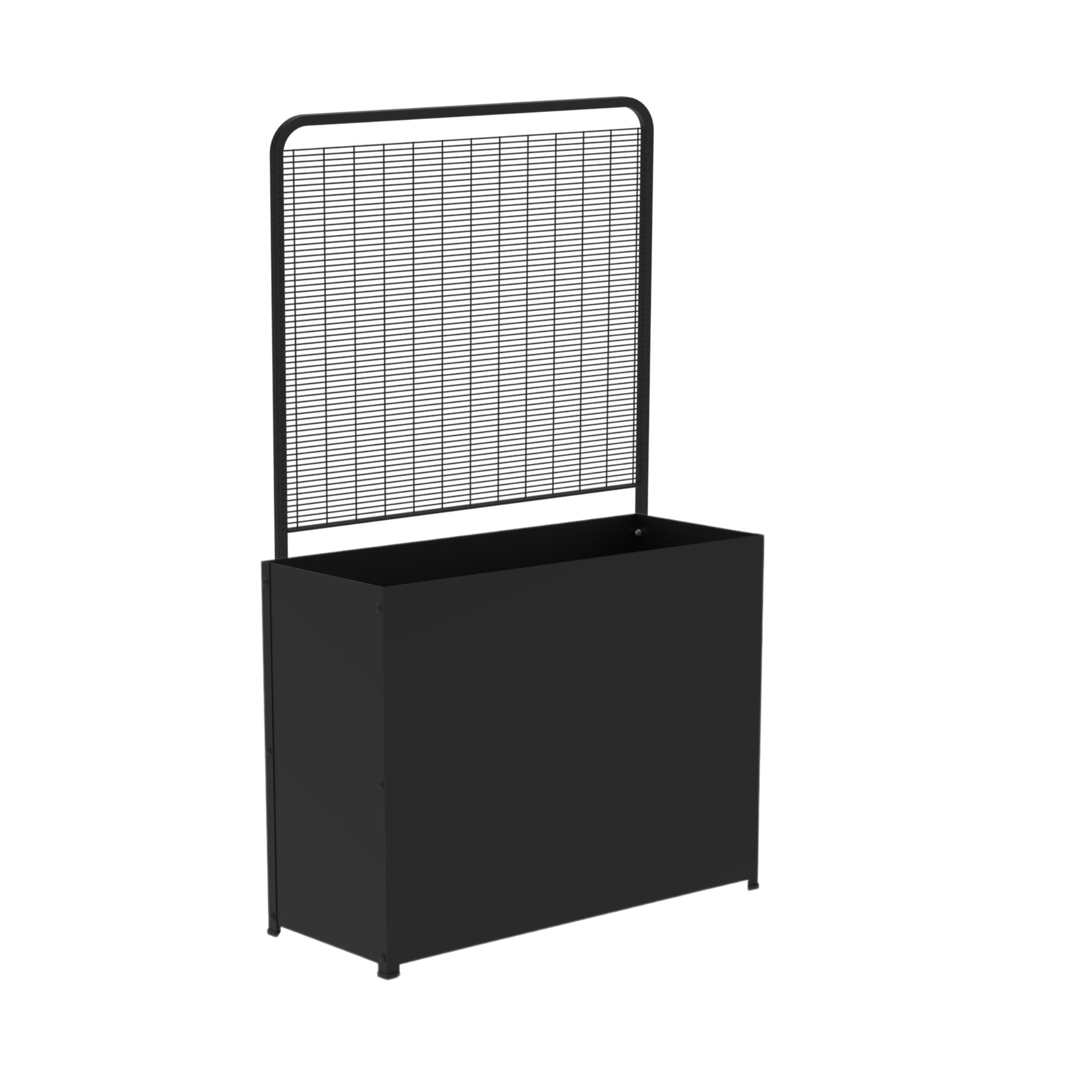 Jardinera rectangular de metal "Box" jarrón de jardín con divisor 86x35 cm