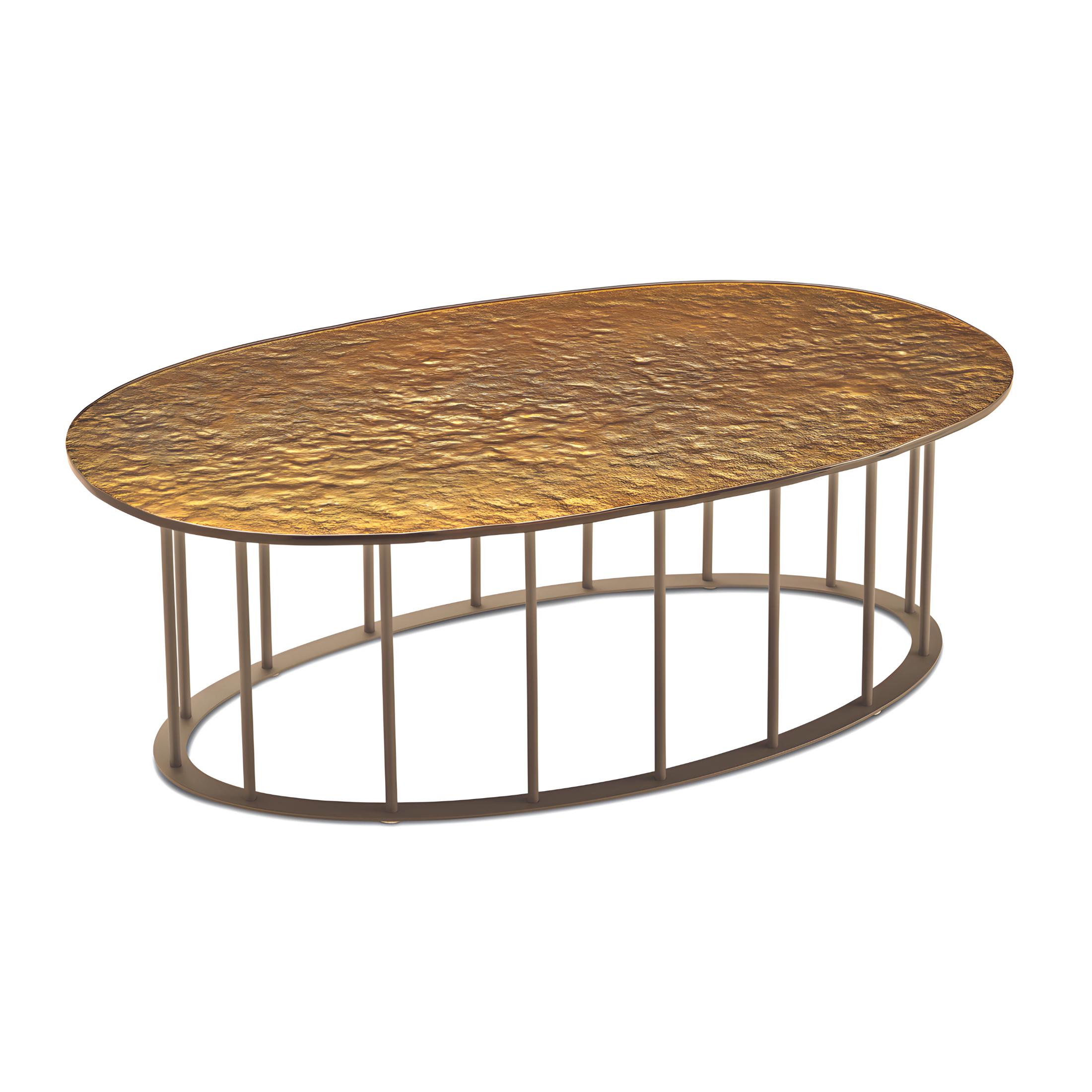Tavolino elegante da caffè "Mute" con base in metallo