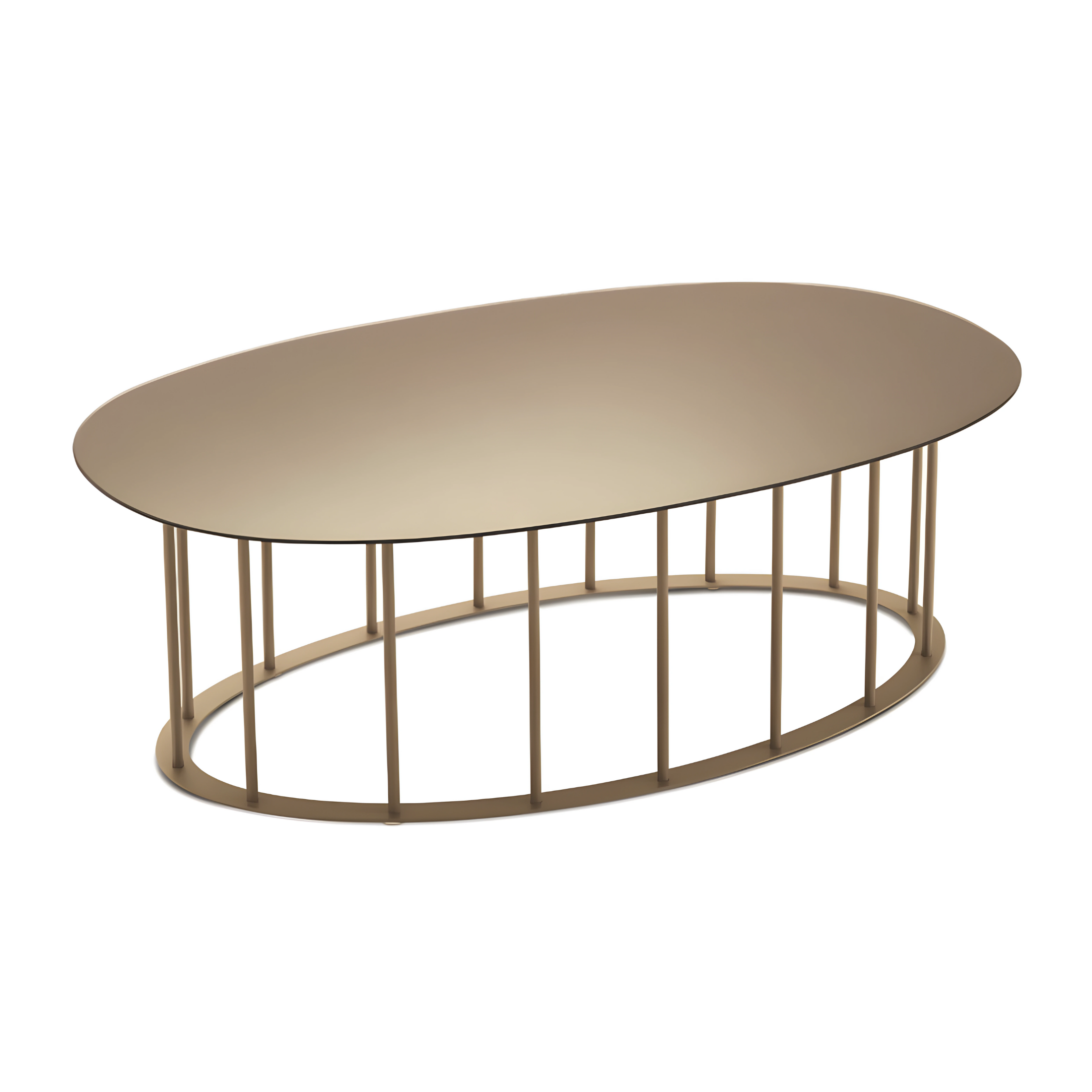 Elégante table basse "Mute" avec piètement en métal
