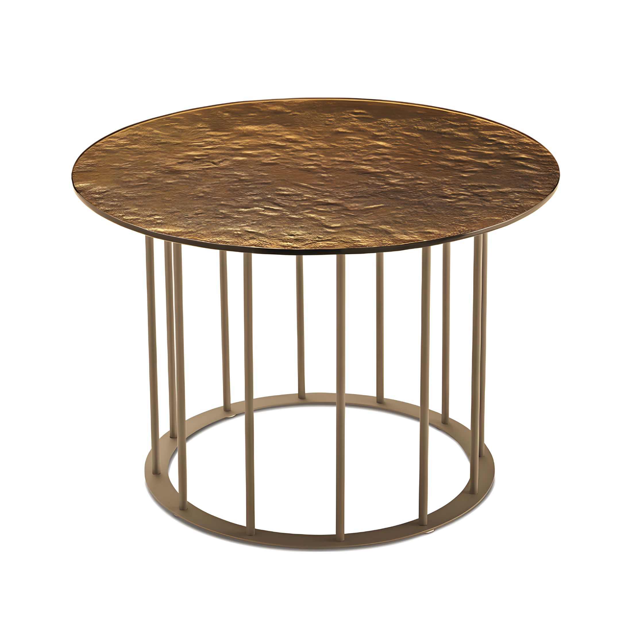 Elégante table basse "Mute" avec piètement en métal