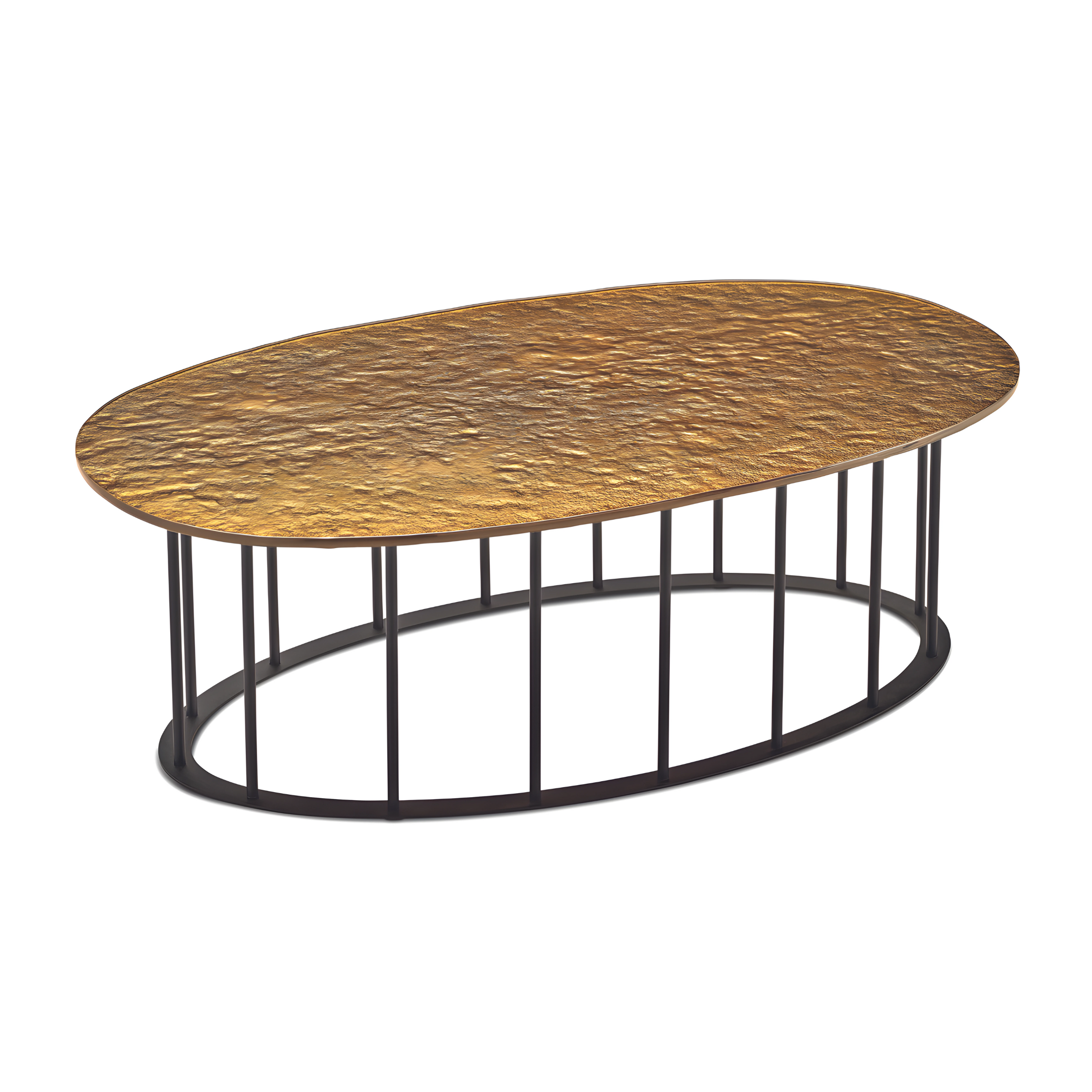 Elégante table basse "Mute" avec piètement en métal