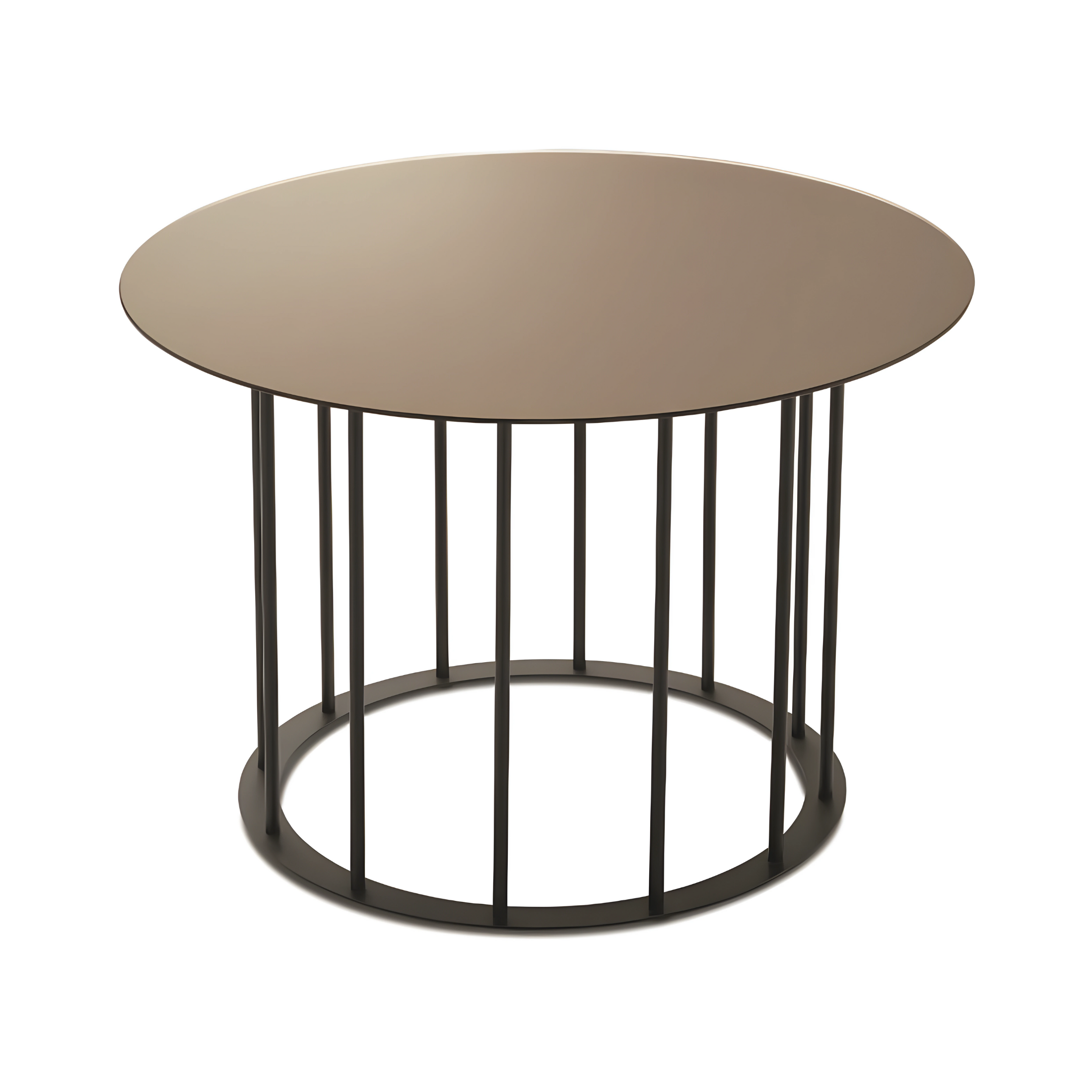 Elégante table basse "Mute" avec piètement en métal