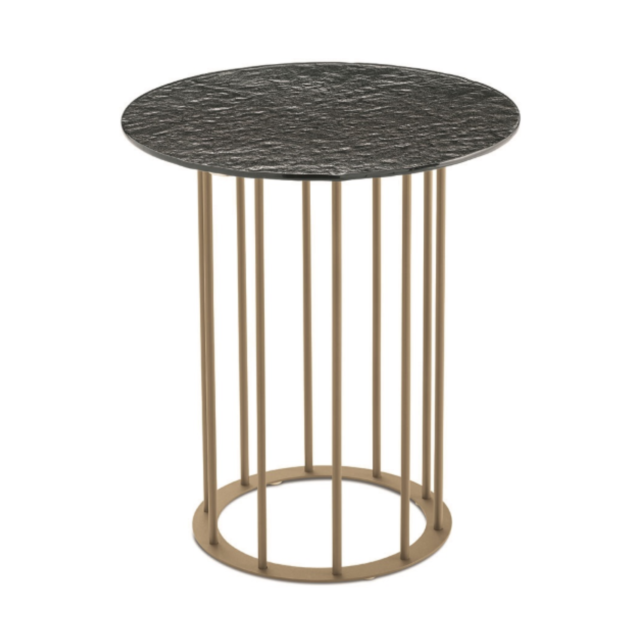 Elégante table basse "Mute" avec piètement en métal