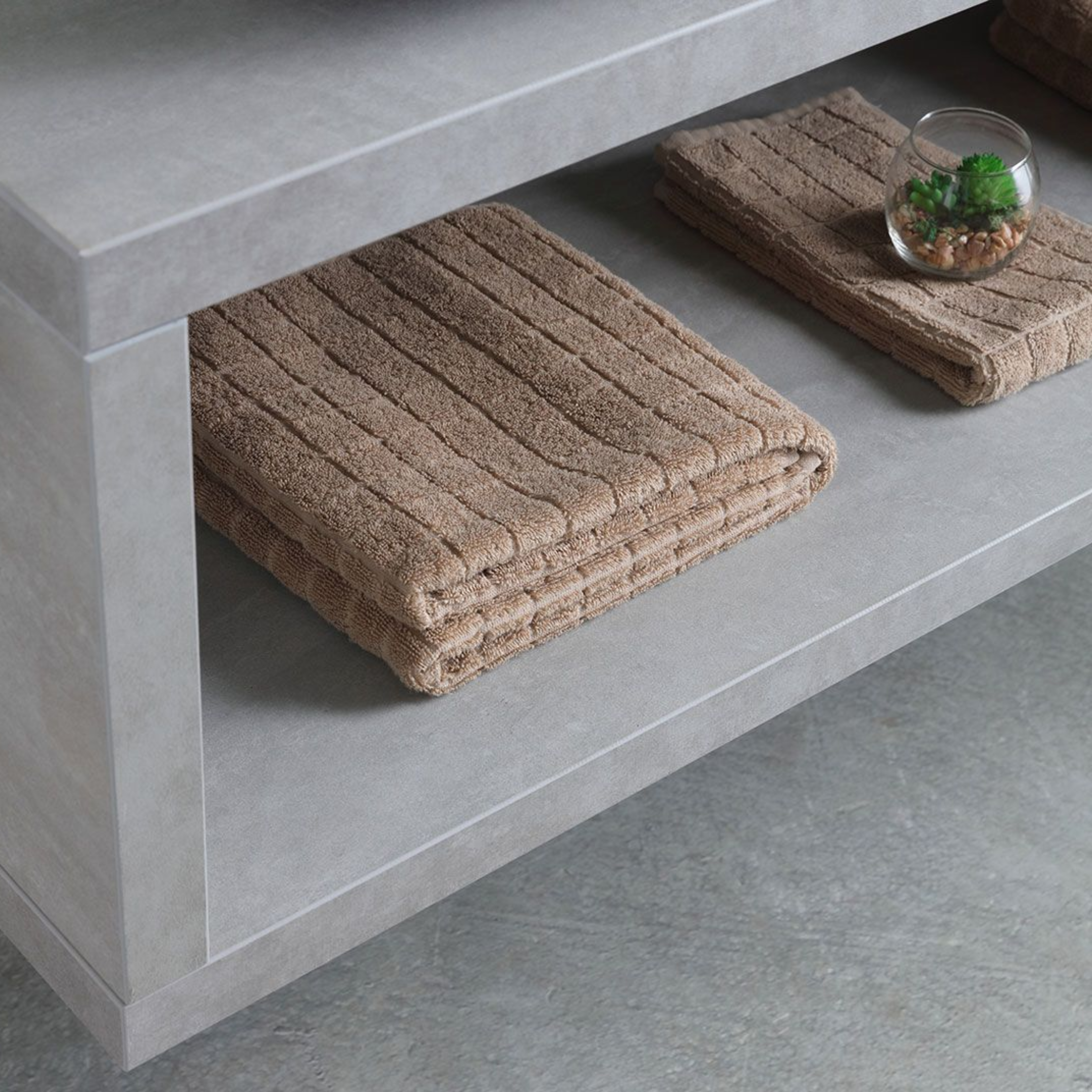 Mobile bagno sospeso grigio "Naxos" 120 cm con doppio lavabo quadrato nero opaco e specchi rotondi