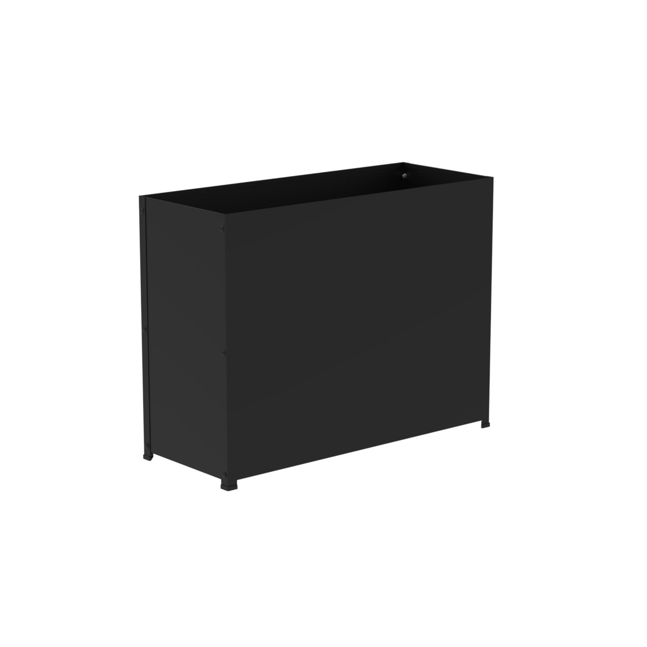 Jardinera rectangular de metal "Box" jarrón de jardín con divisor 86x35 cm