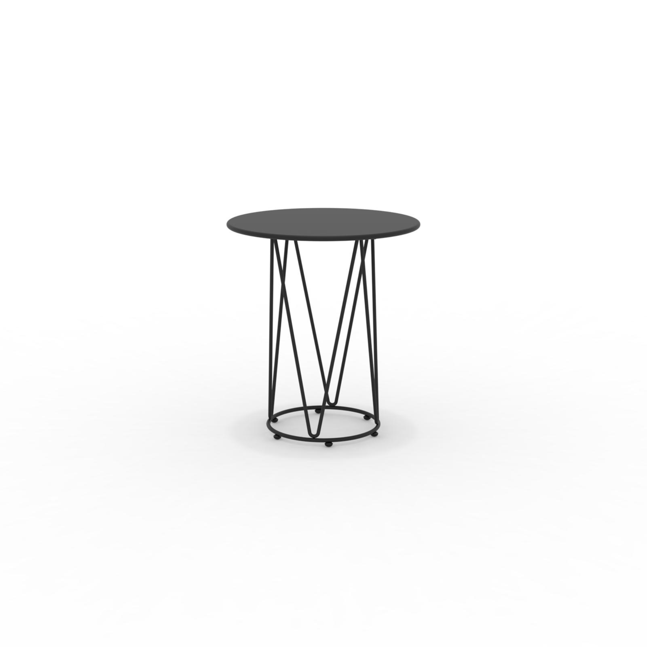 Table de jardin et bar ronde en métal galvanisé avec socle amovible "Daisy6"