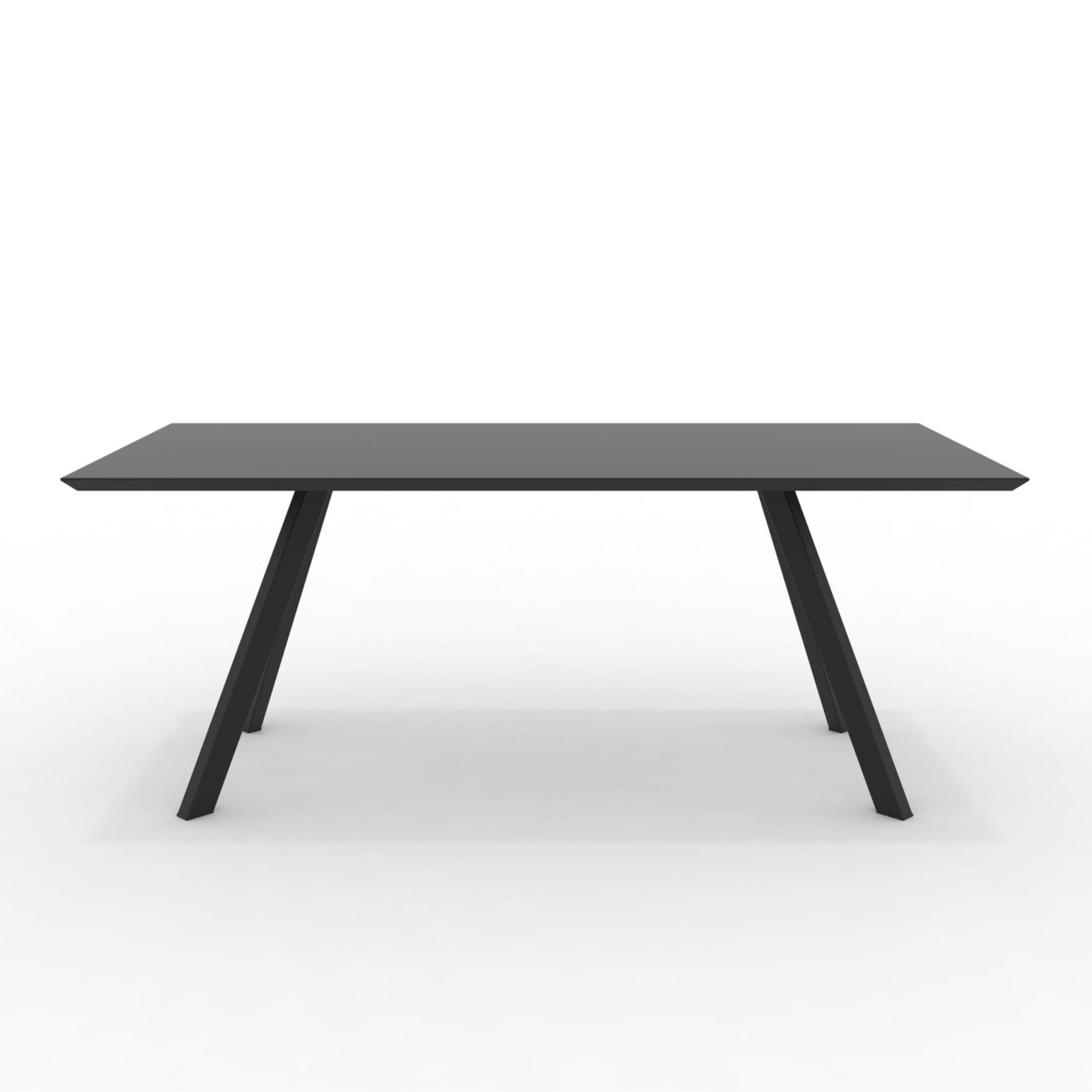 Table fixe en métal peint "Daisy8" pour jardin moderne 185x90 cm 75h