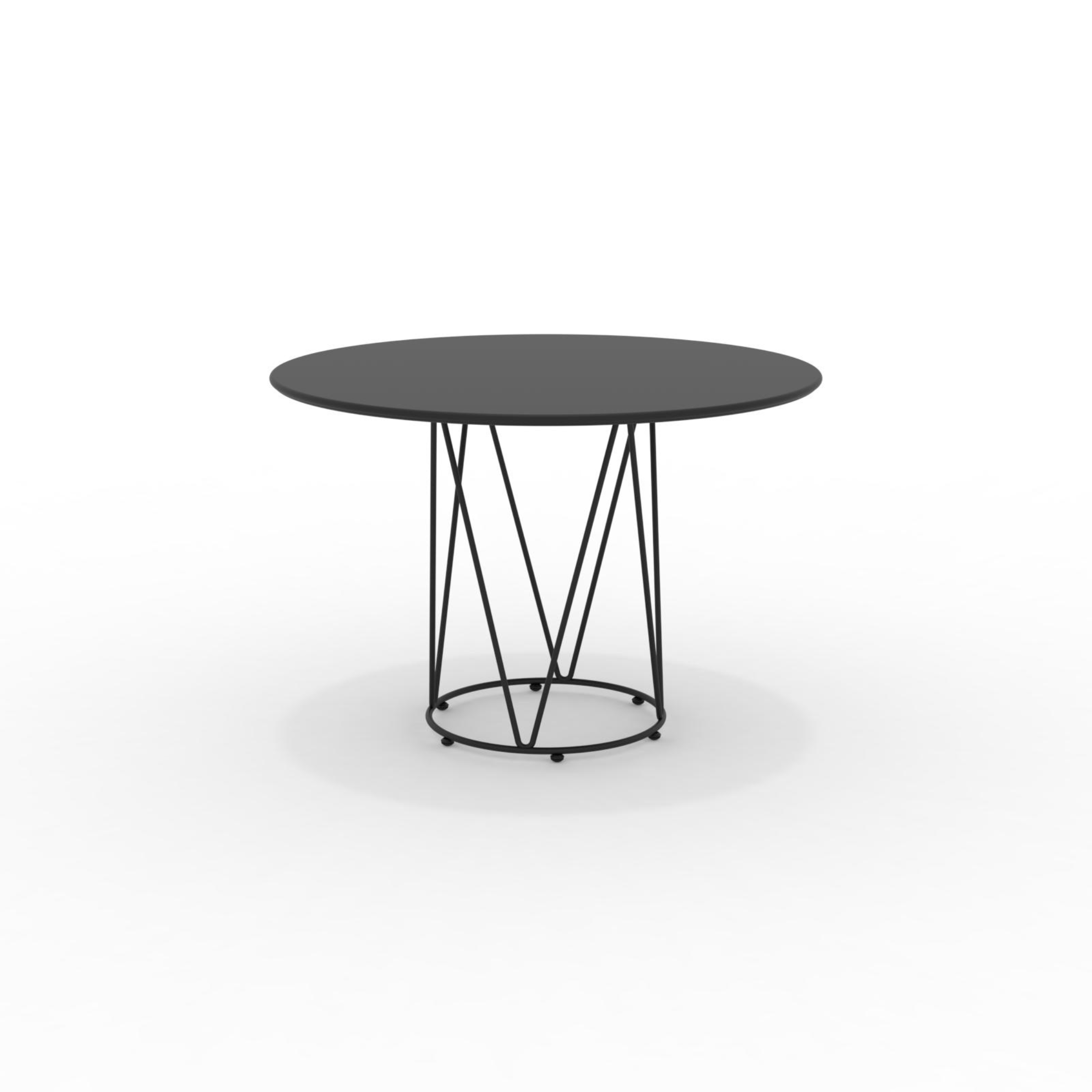 Table de jardin et bar ronde en métal galvanisé avec socle amovible "Daisy6"