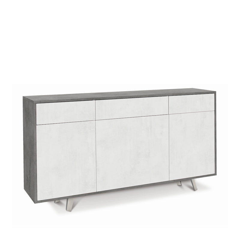 Mobile in legno 3 ante 3 cassetti "Angy" cass push cm 164x41 92h