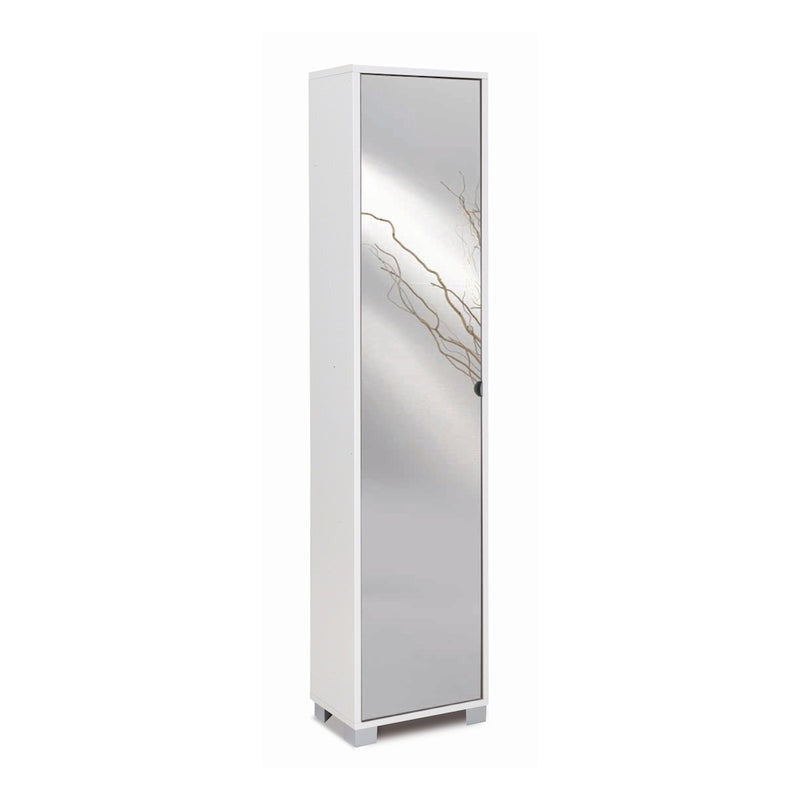 Colonna 1 anta a specchio "Mirror1" mobile in legno cm 43x29 190h