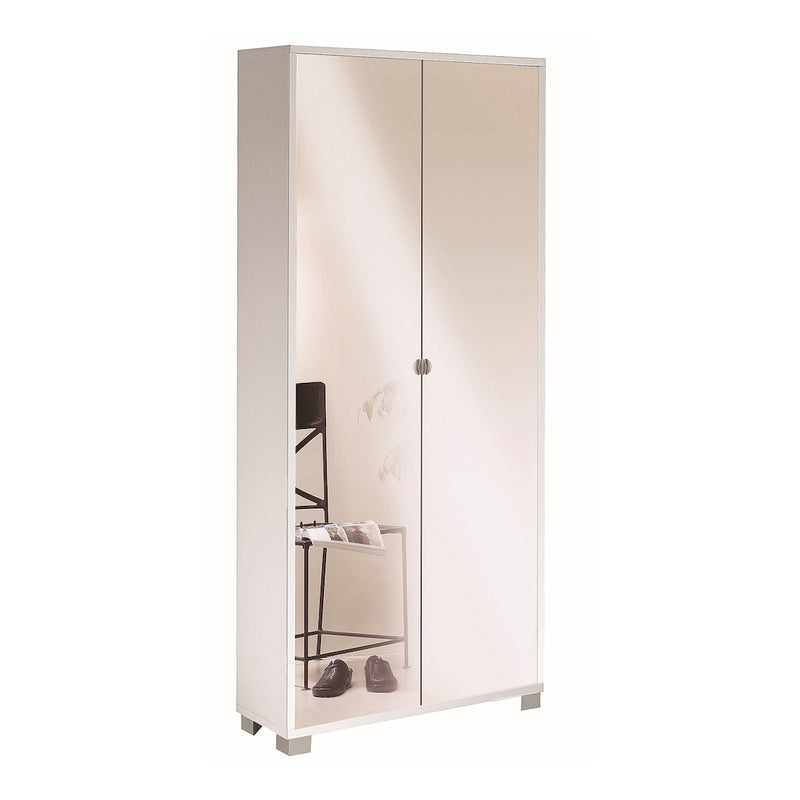 Mobile 2 ante specchiato "Madrid" armadio piedini cromo cm 83x29 190h