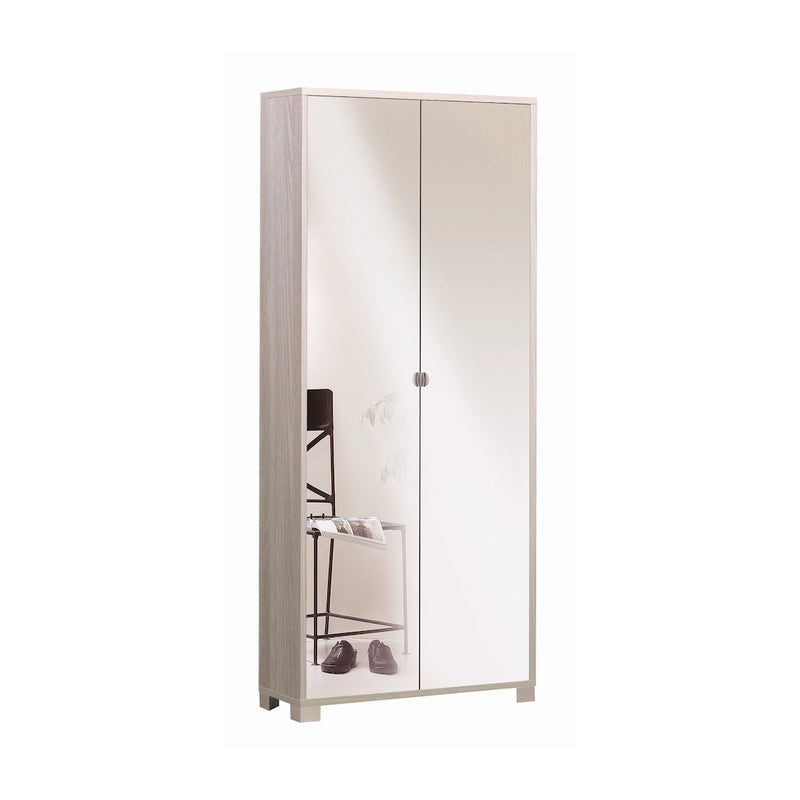 Mobile 2 ante specchiato "Madrid" armadio piedini cromo cm 83x29 190h