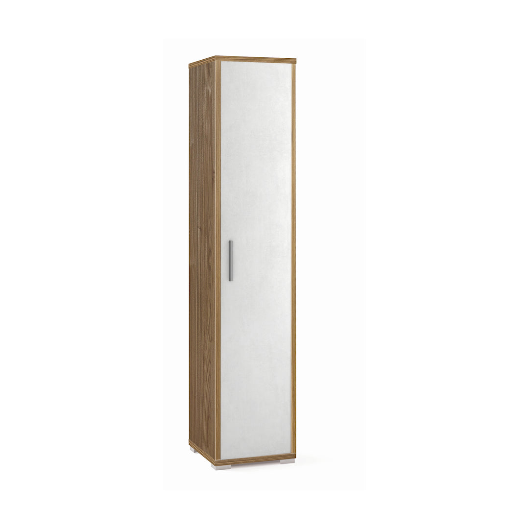 Bibliothèque colonne en bois "Slim1" 1 porte étagères réglables 39x41 cm 182h