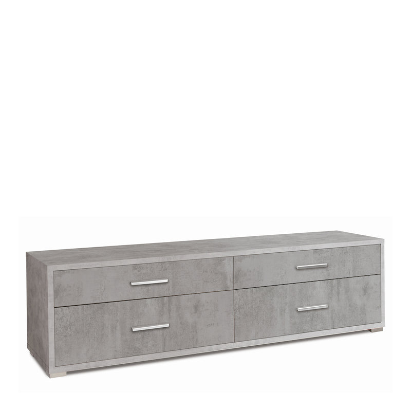 Meuble d'entrée moderne "Pedro" en bois avec 4 tiroirs 179x47 cm 50h