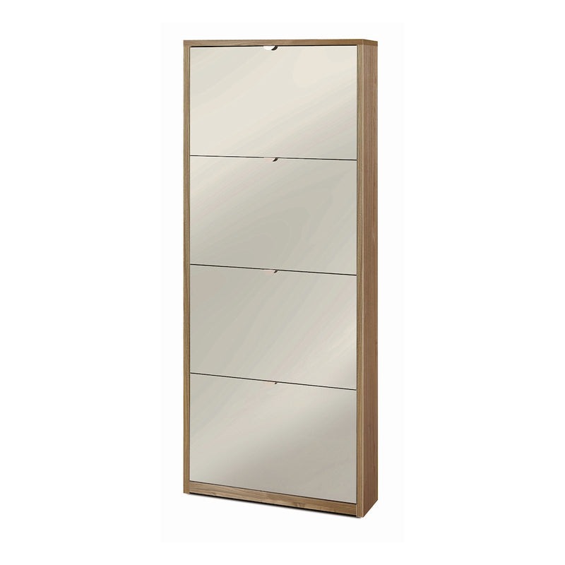 Scarpiera a specchio 4 ante "Diana1" in legno cm 63x18 154h