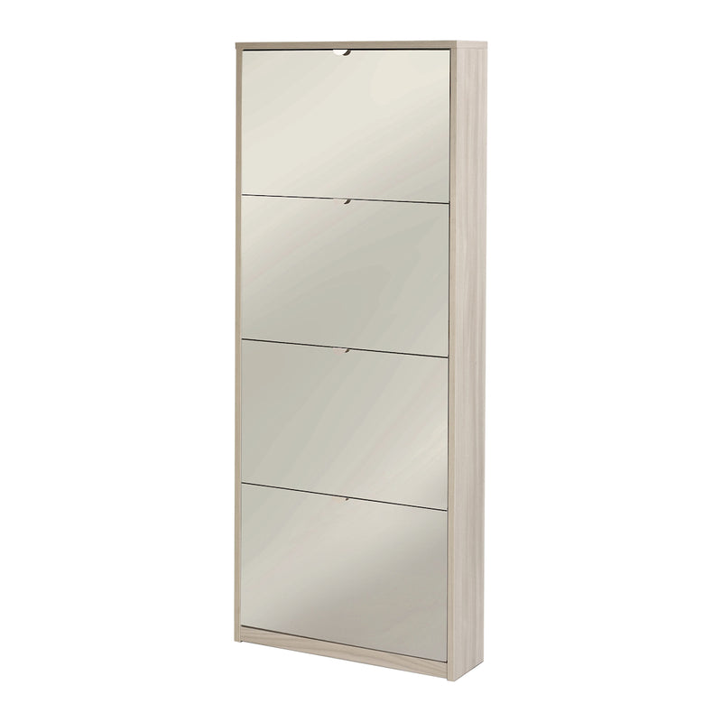 Scarpiera a specchio 4 ante "Diana1" in legno cm 63x18 154h