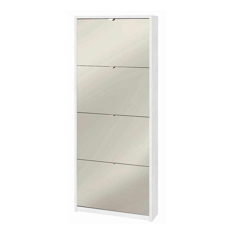 Scarpiera a specchio 4 ante "Diana1" in legno cm 63x18 154h