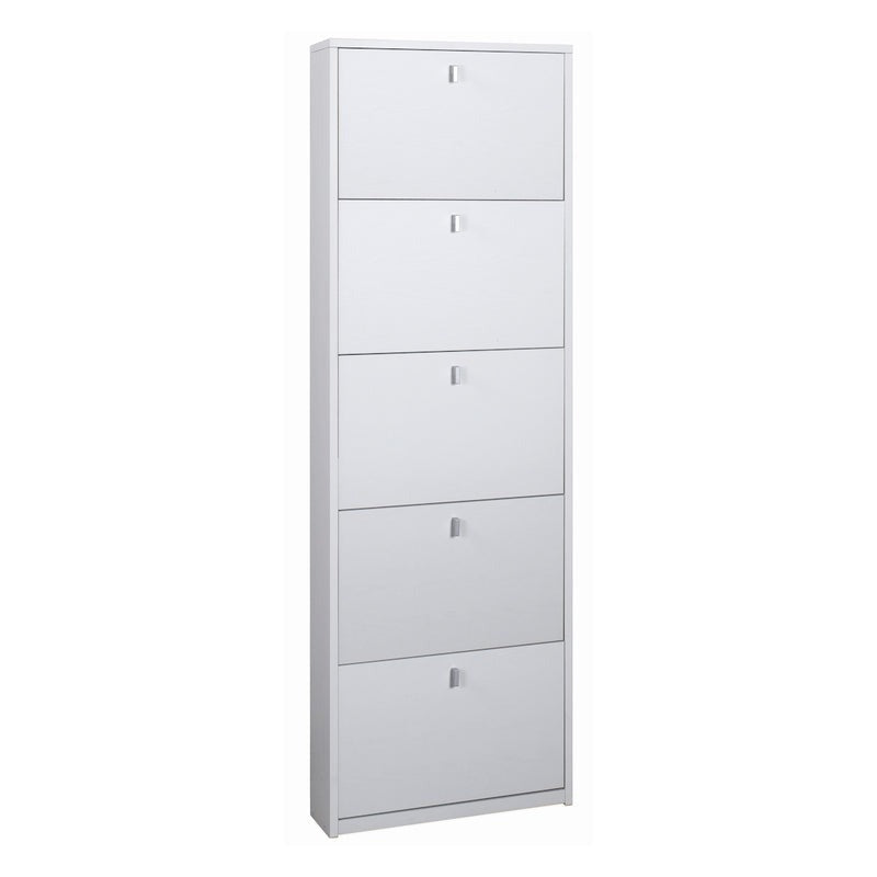 Zapatero moderno y espacioso de 5 puertas "Bea" en madera 63x18 cm 190h