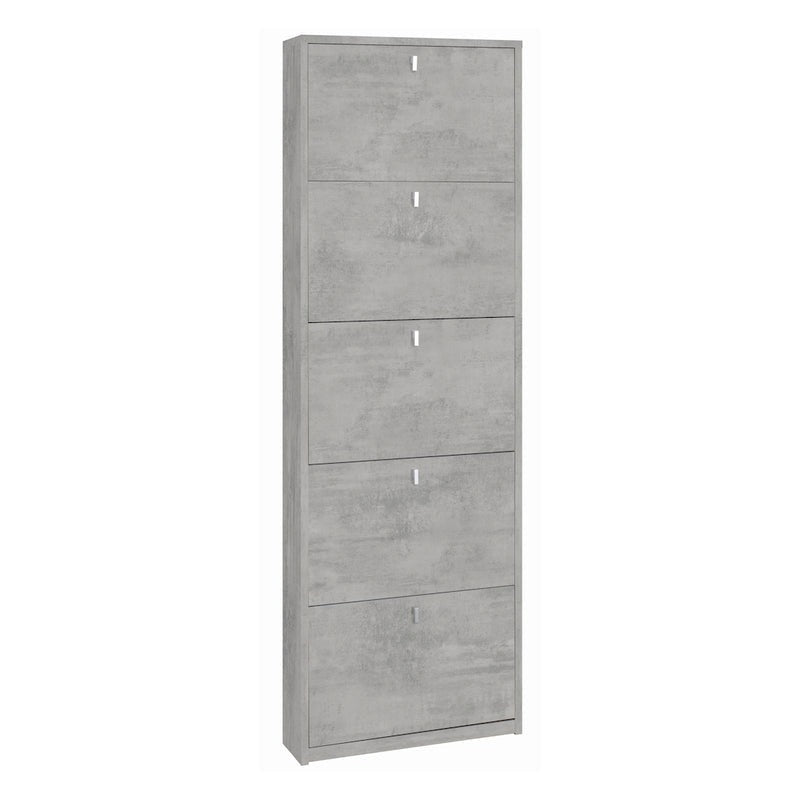 Zapatero moderno y espacioso de 5 puertas "Bea" en madera 63x18 cm 190h