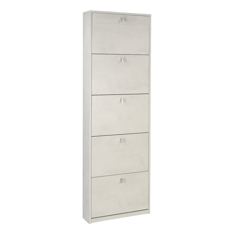 Zapatero moderno y espacioso de 5 puertas "Bea" en madera 63x18 cm 190h