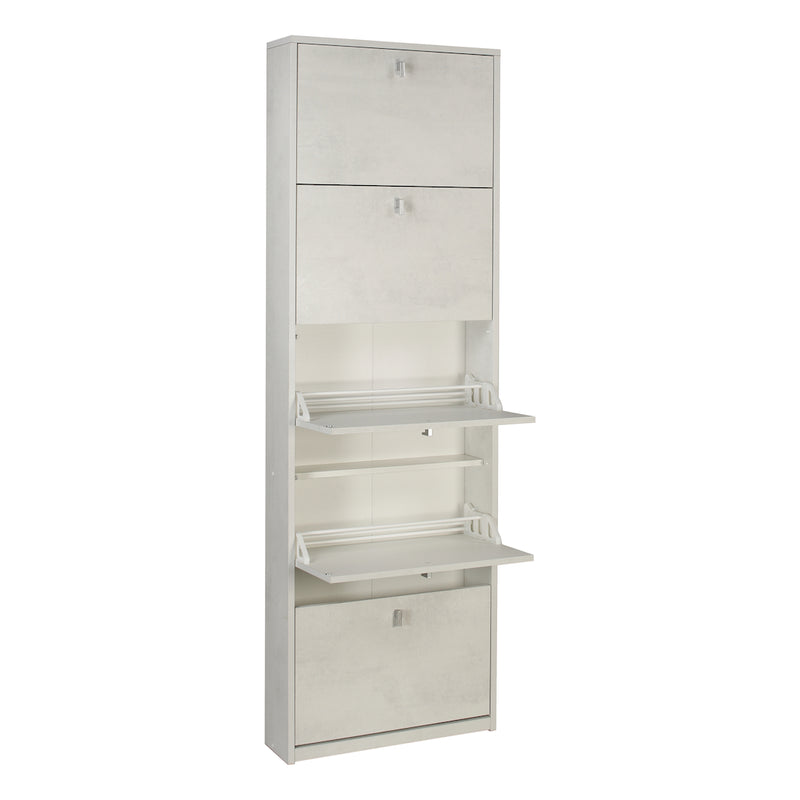 Zapatero moderno y espacioso de 5 puertas "Bea" en madera 63x18 cm 190h