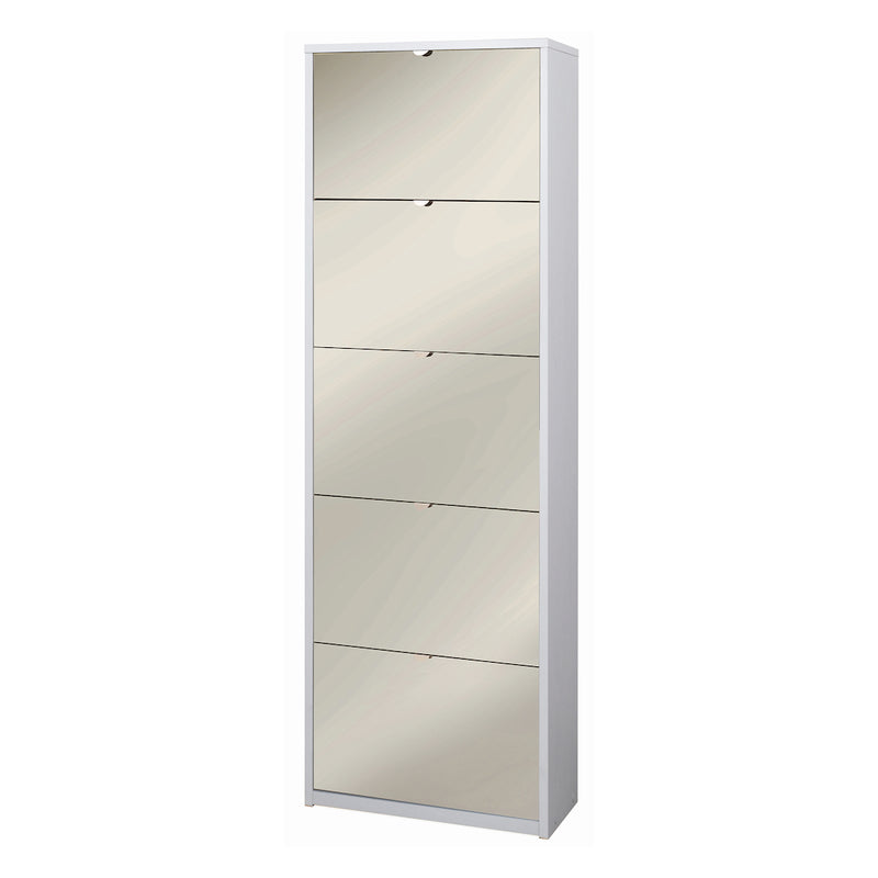 Scarpiera a specchio 5 ante "Pegaso1" in legno cm 63x29 190h