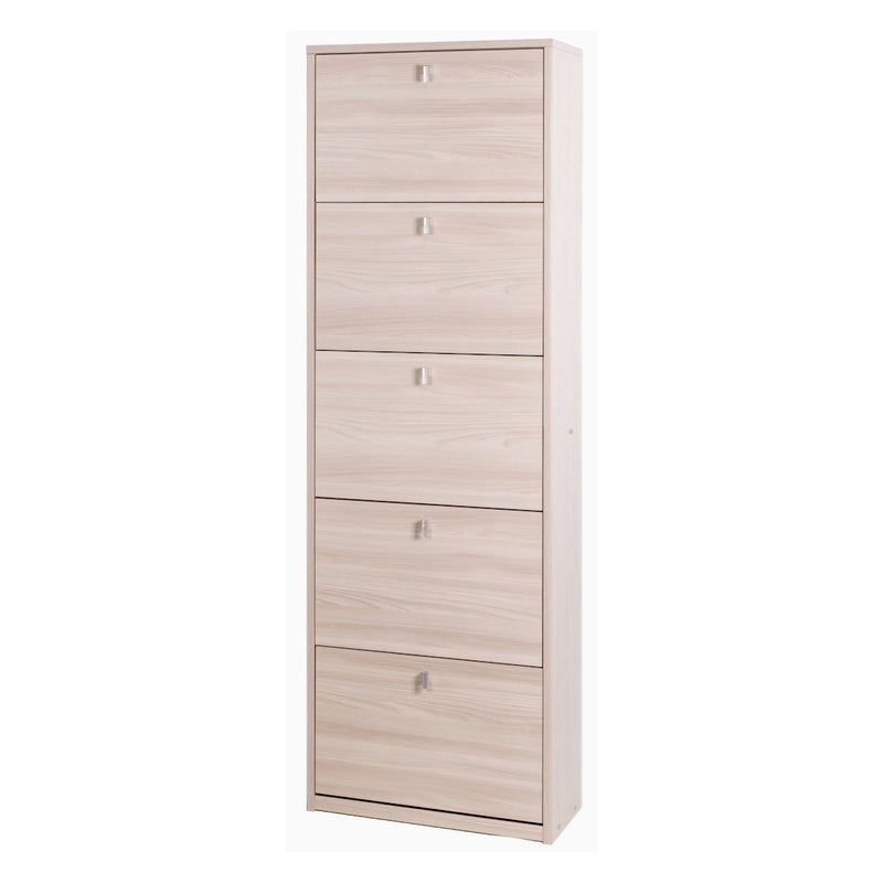 Etagère à chaussures mobile en bois "Naomi" avec 5 portes 63x29 cm 190h
