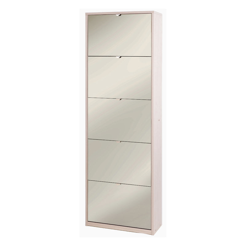 Scarpiera a specchio 5 ante "Pegaso1" in legno cm 63x29 190h