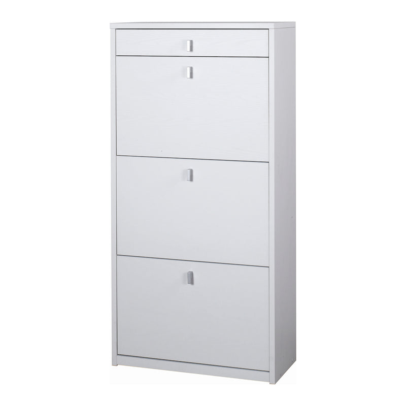 Zapatero con 3 puertas y 1 cajón "Praga" en madera 63x29 cm 127h