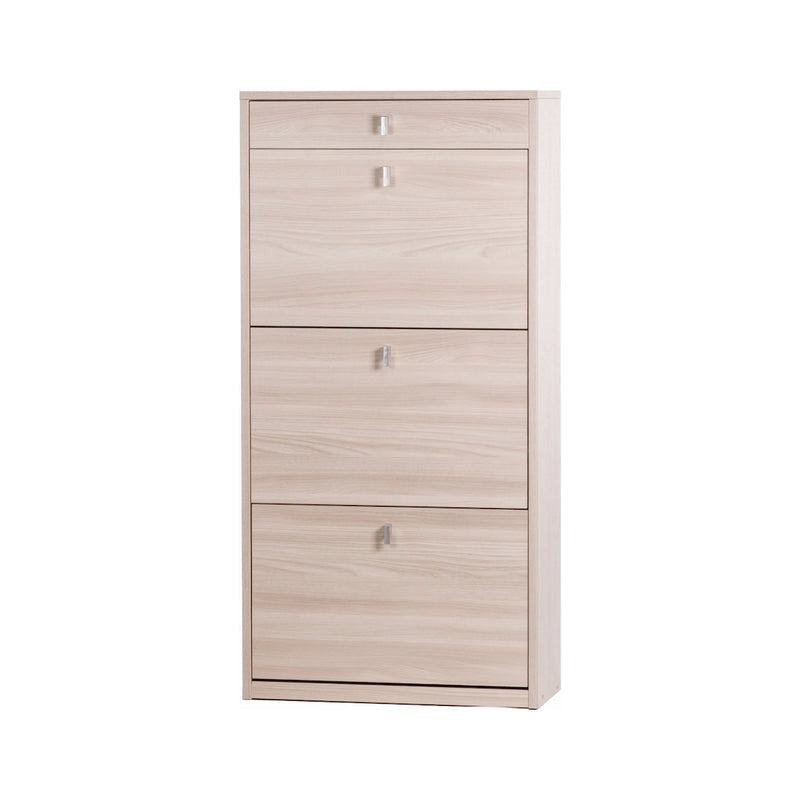 Zapatero con 3 puertas y 1 cajón "Praga" en madera 63x29 cm 127h