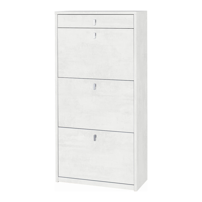 Zapatero con 3 puertas y 1 cajón "Praga" en madera 63x29 cm 127h