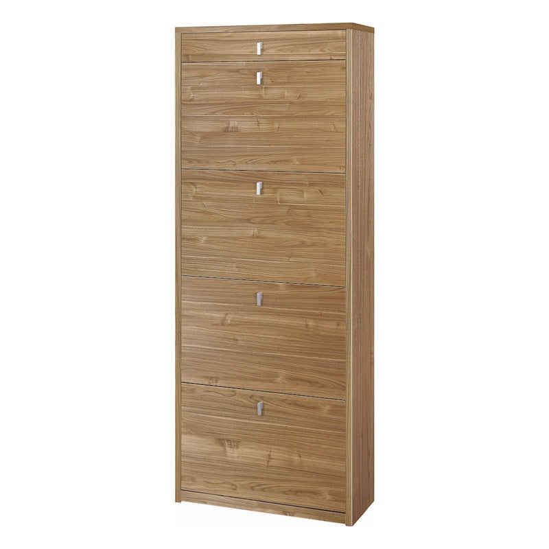 Scarpiera 4 ante 1 cassetto "Benny" in legno cm 63x29 164h