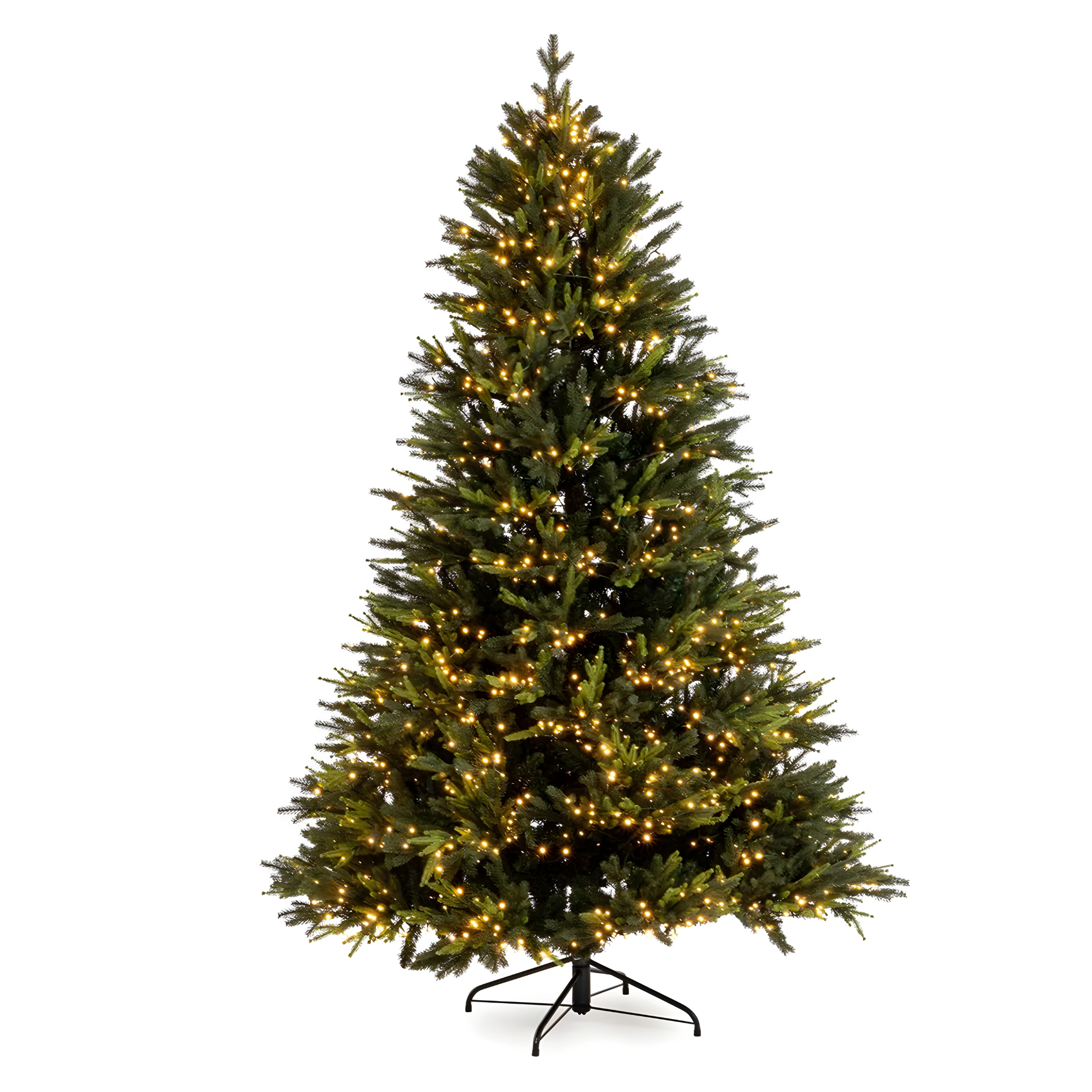 Sapin de Noël "Power" avec micro LED intégrées 100% PE effet real touch h 180 cm