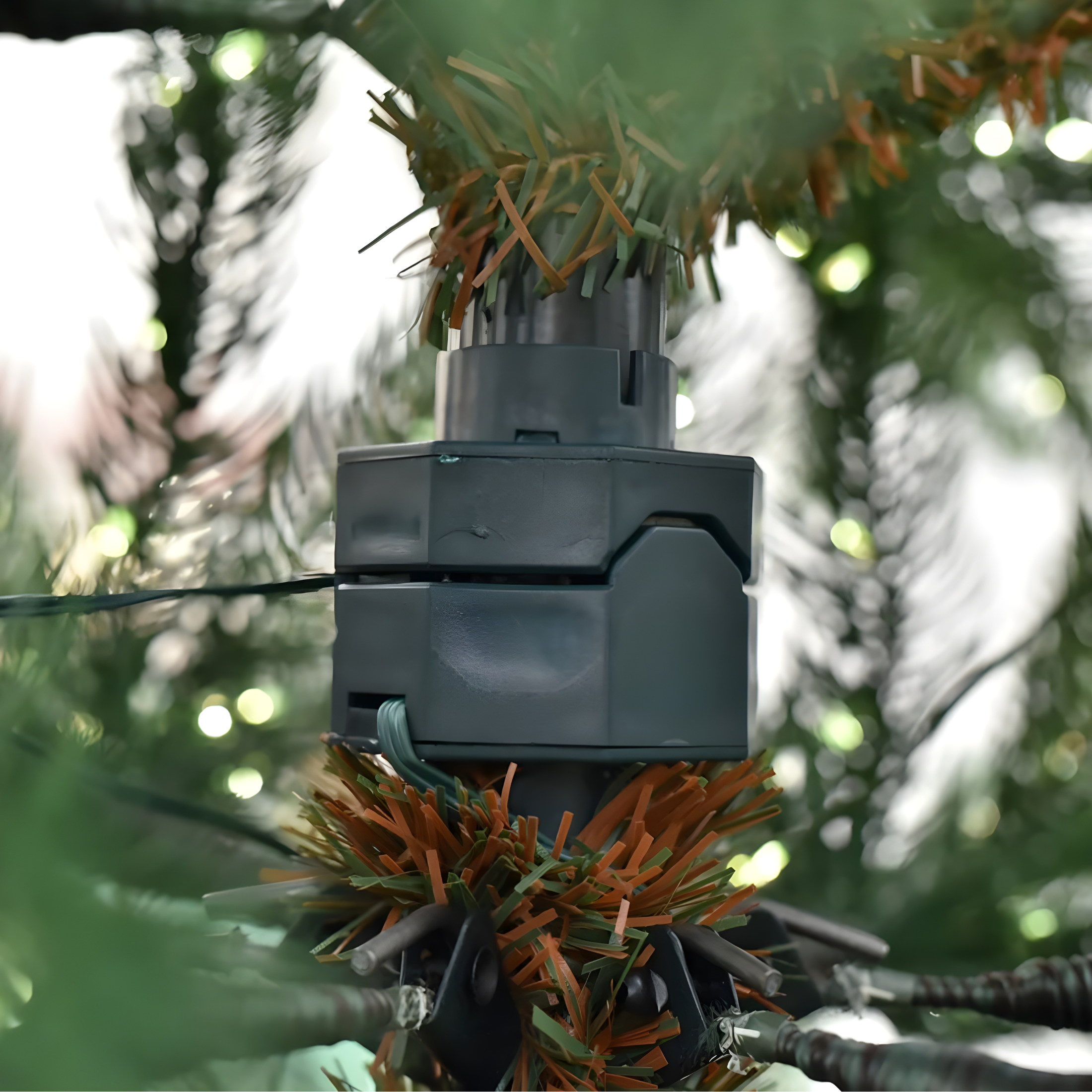 Sapin de Noël "Power" avec micro LED intégrées 100% PE effet real touch h 180 cm