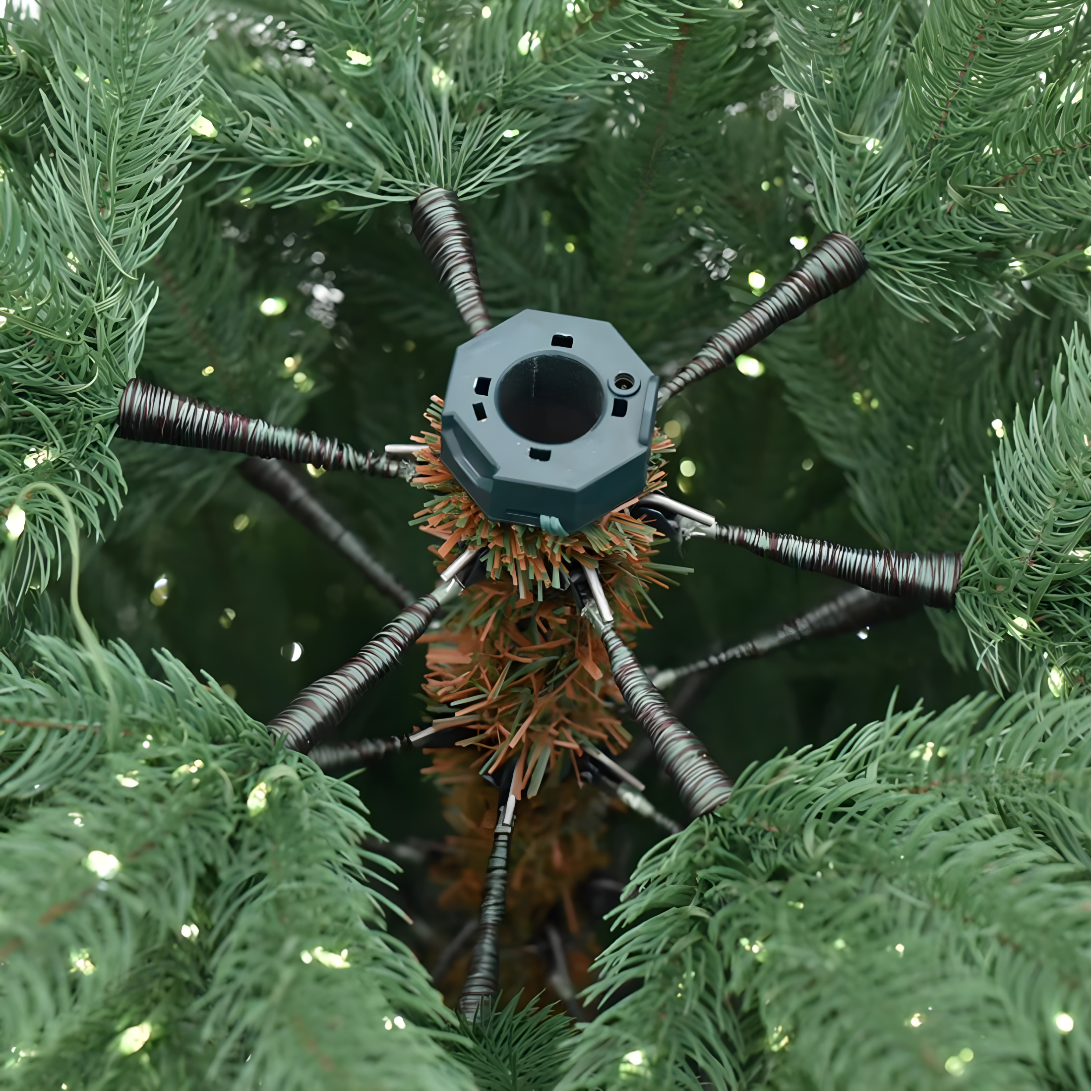 Sapin de Noël "Power" avec micro LED intégrées 100% PE effet real touch h 180 cm