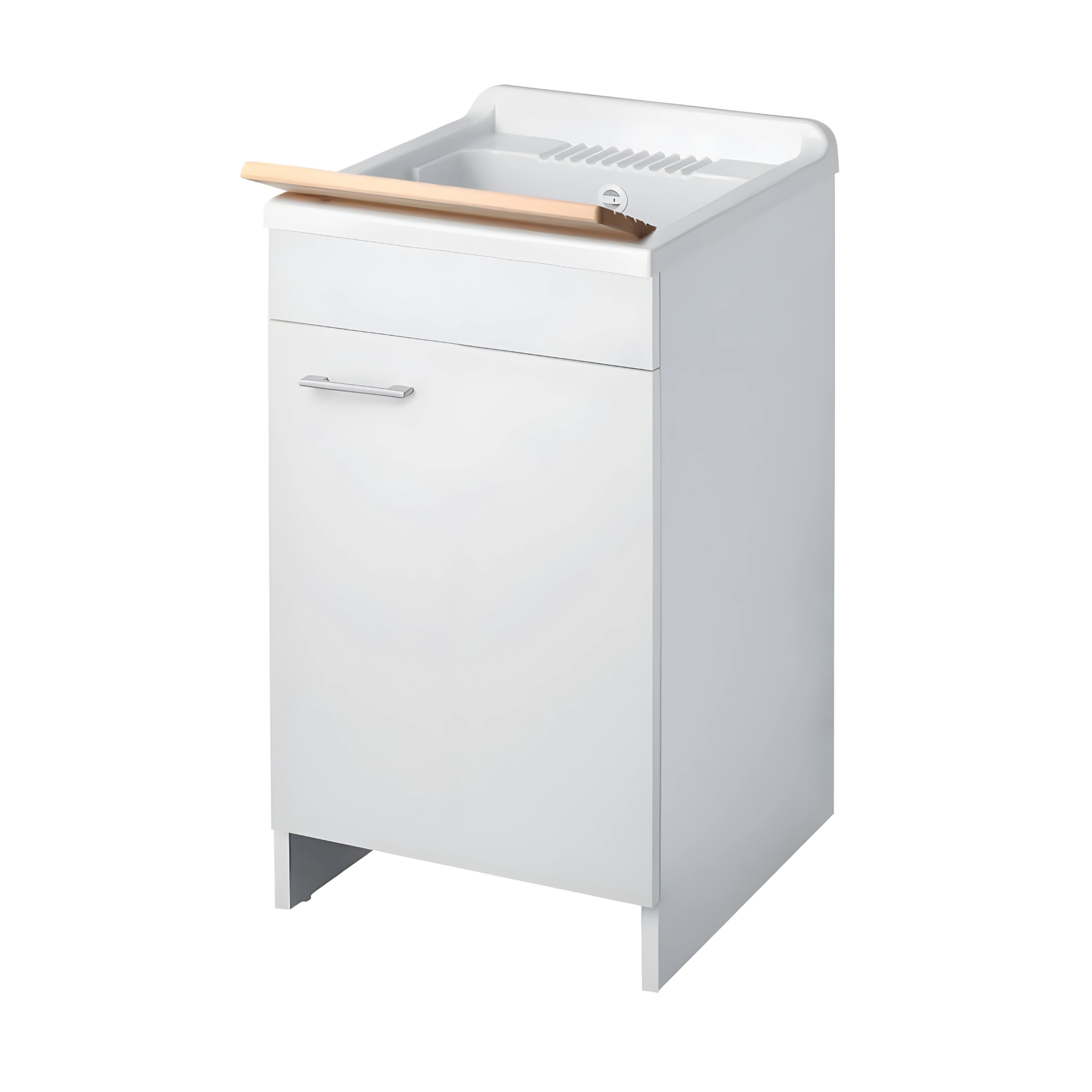 Mobile lavapanni in legno "Bros" da interno con cesto scorrevole cm 45x50 85h