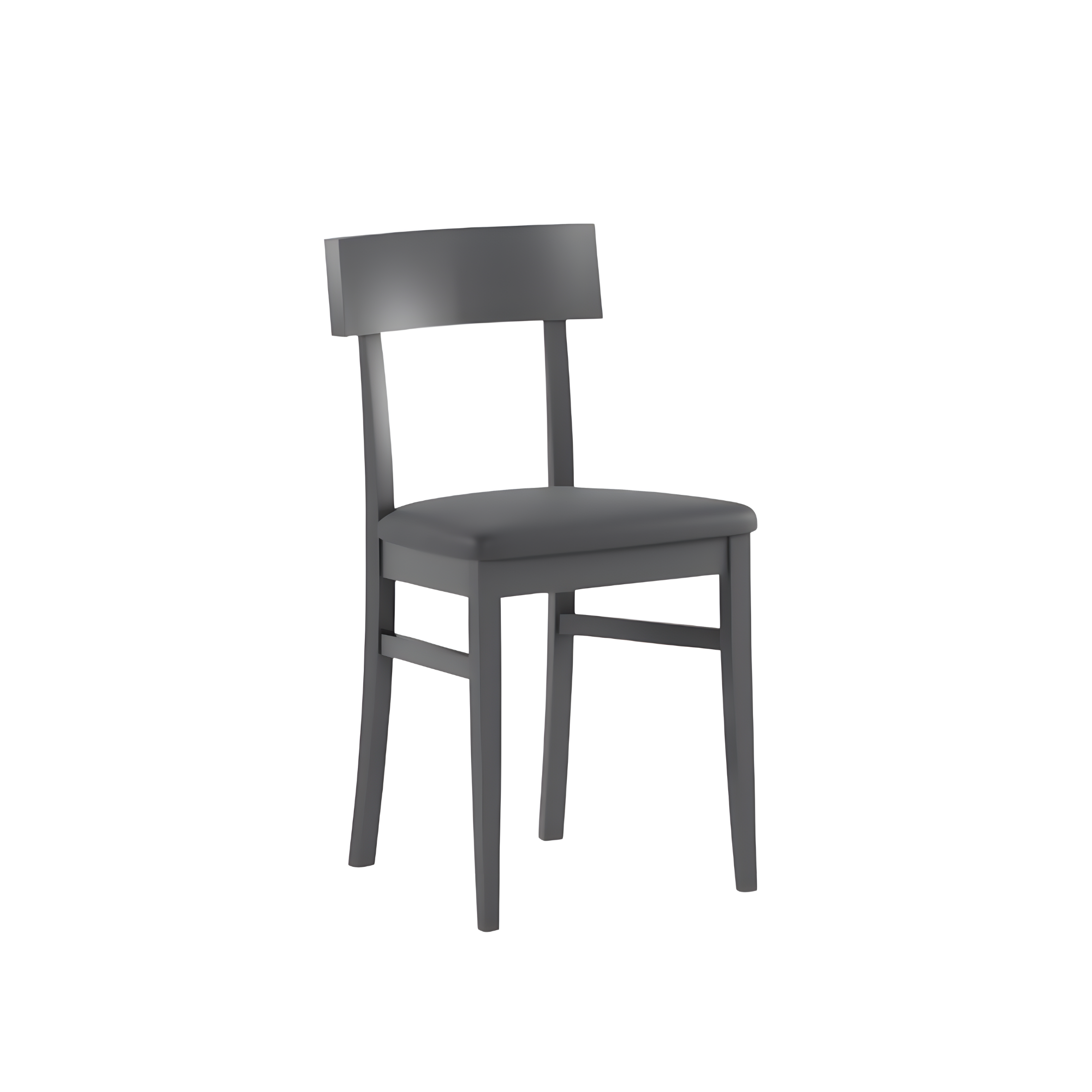 Chaise moderne "Monaco" rembourrée en bois laqué 45x44 cm 82h