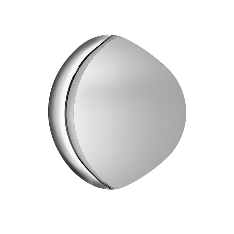 Specchio da parete sagomato "Silhouette" con semi cornice in vetro fuso