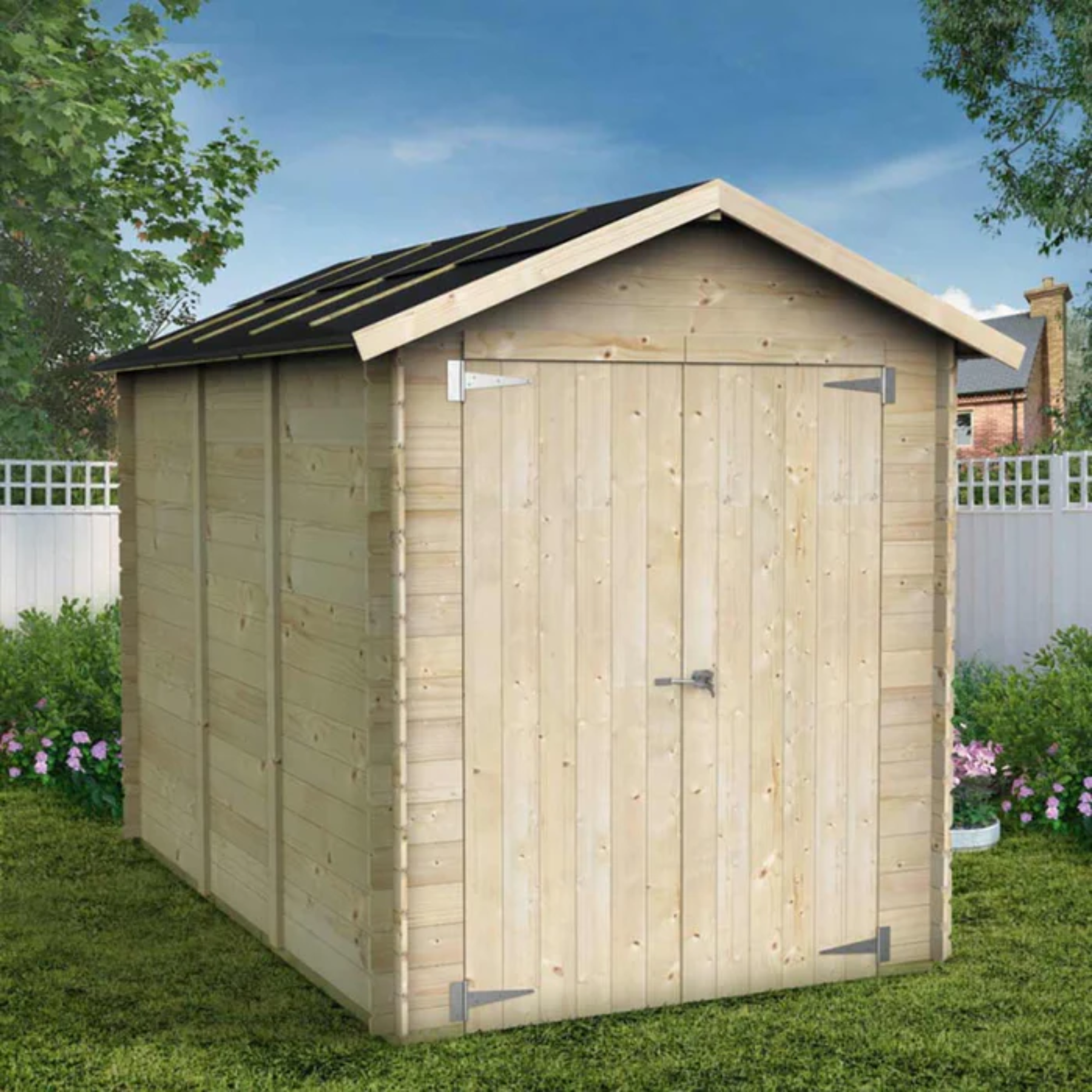 Abri de jardin en bois "Fiamma" 178x273 cm 192h double porte