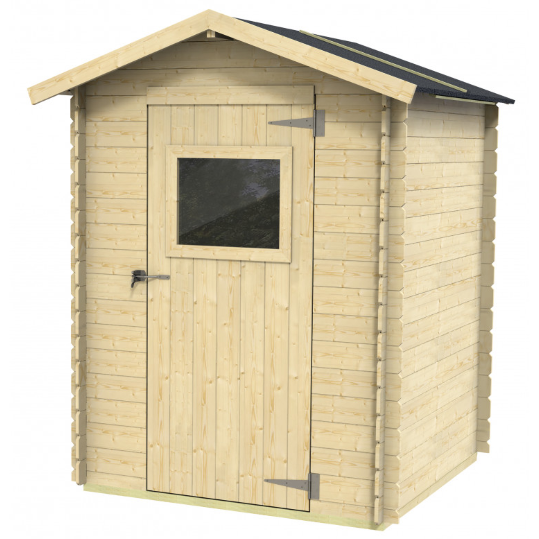 Abri de jardin en bois "Flavia" 146x132 cm 194h simple porte avec fenêtre