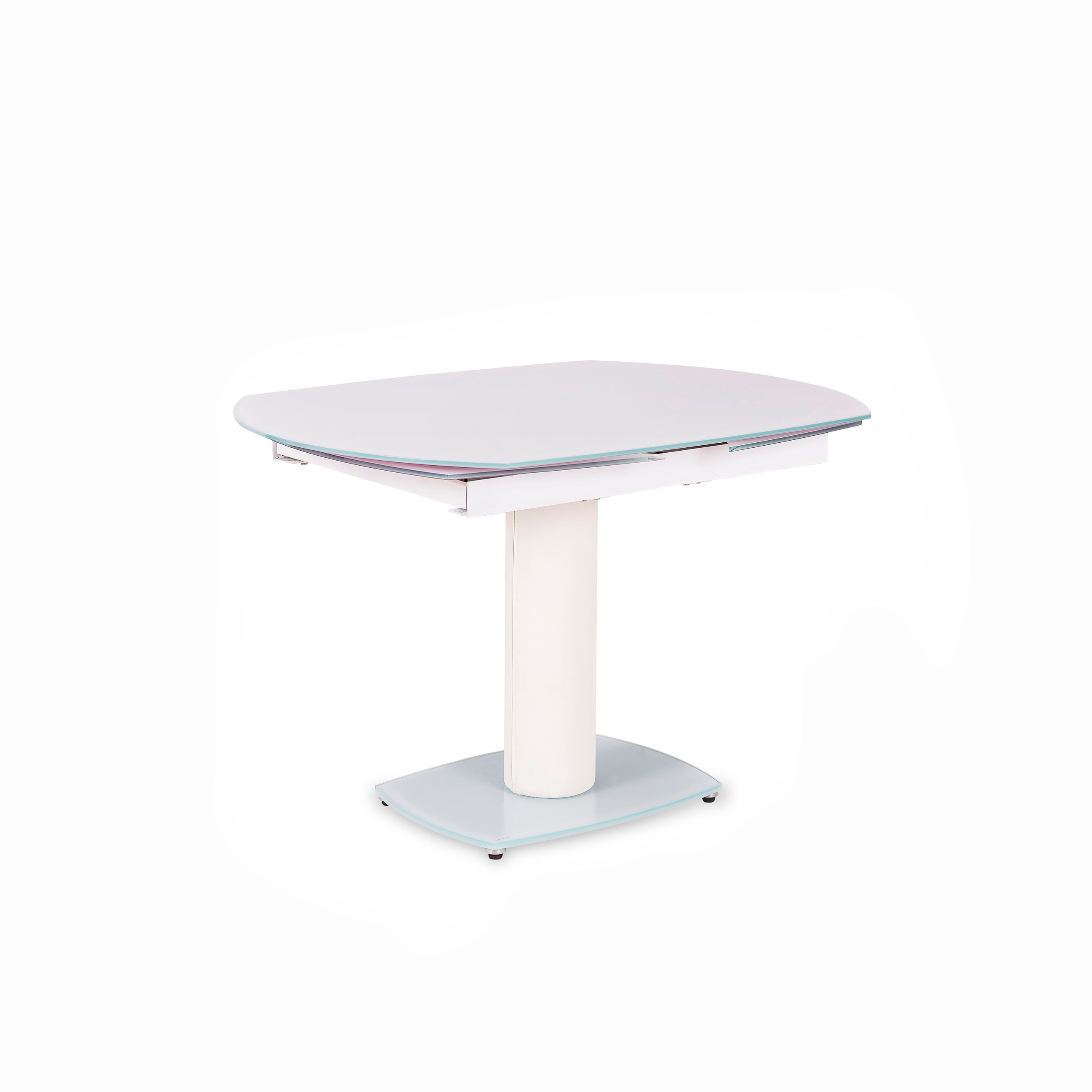 Tavolo allungabile "Bangkok" in vetro materico gambe in metallo cm 120/180x90 76h