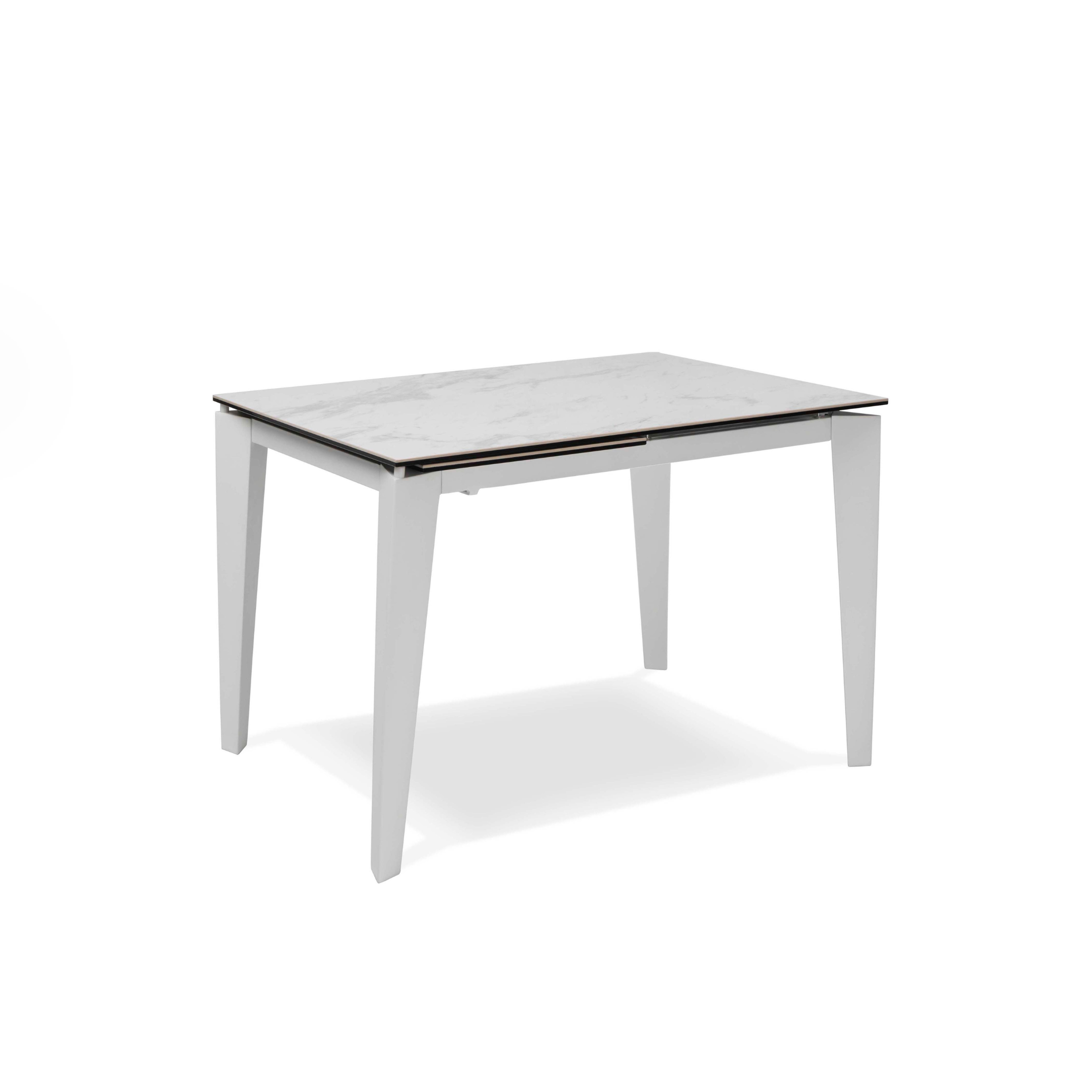 Mesa extensible de cristal templado ''Ceramica 2'' 80x120/170 h76