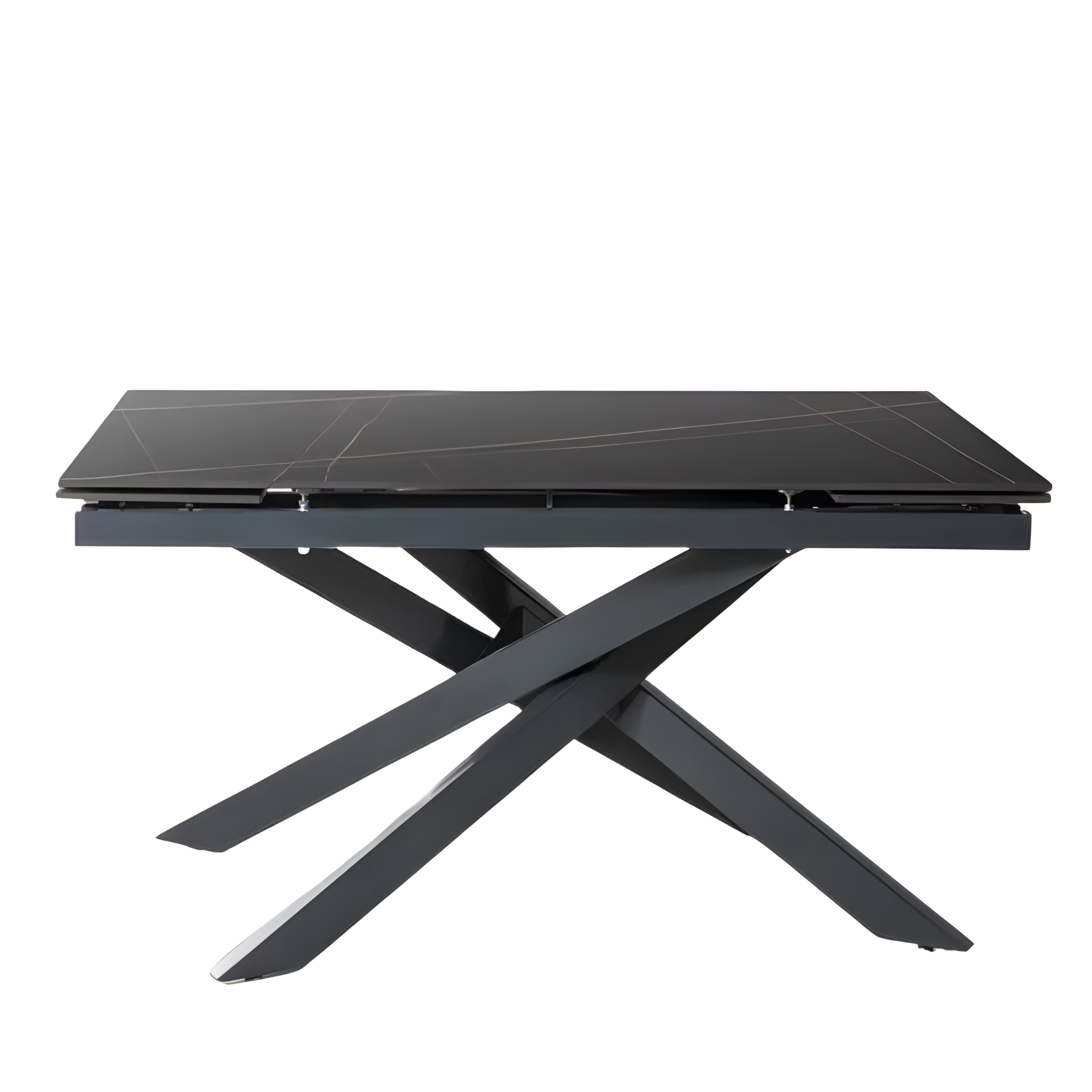 Tavolo allungabile con top in ceramica effetto marmo "Xavier" cm 140/200x80 76h