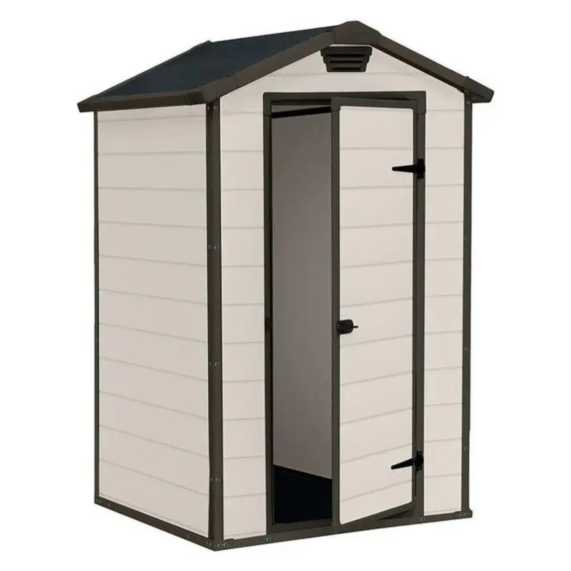 Cobertizo de jardín de resina beige "Coconut" 128x94 cm 196h