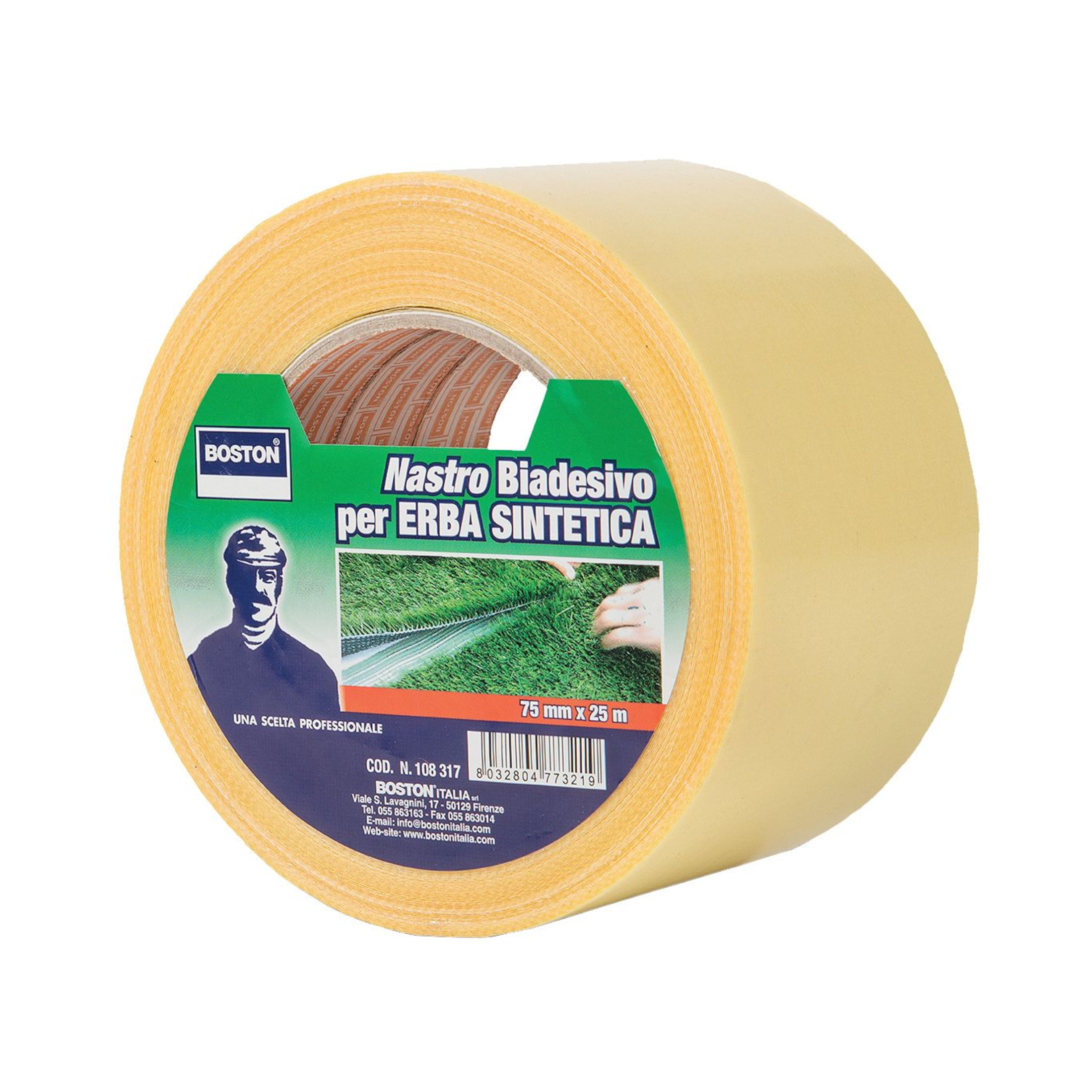 Nastro biadesivo per erba sintetica - mm75x25mt