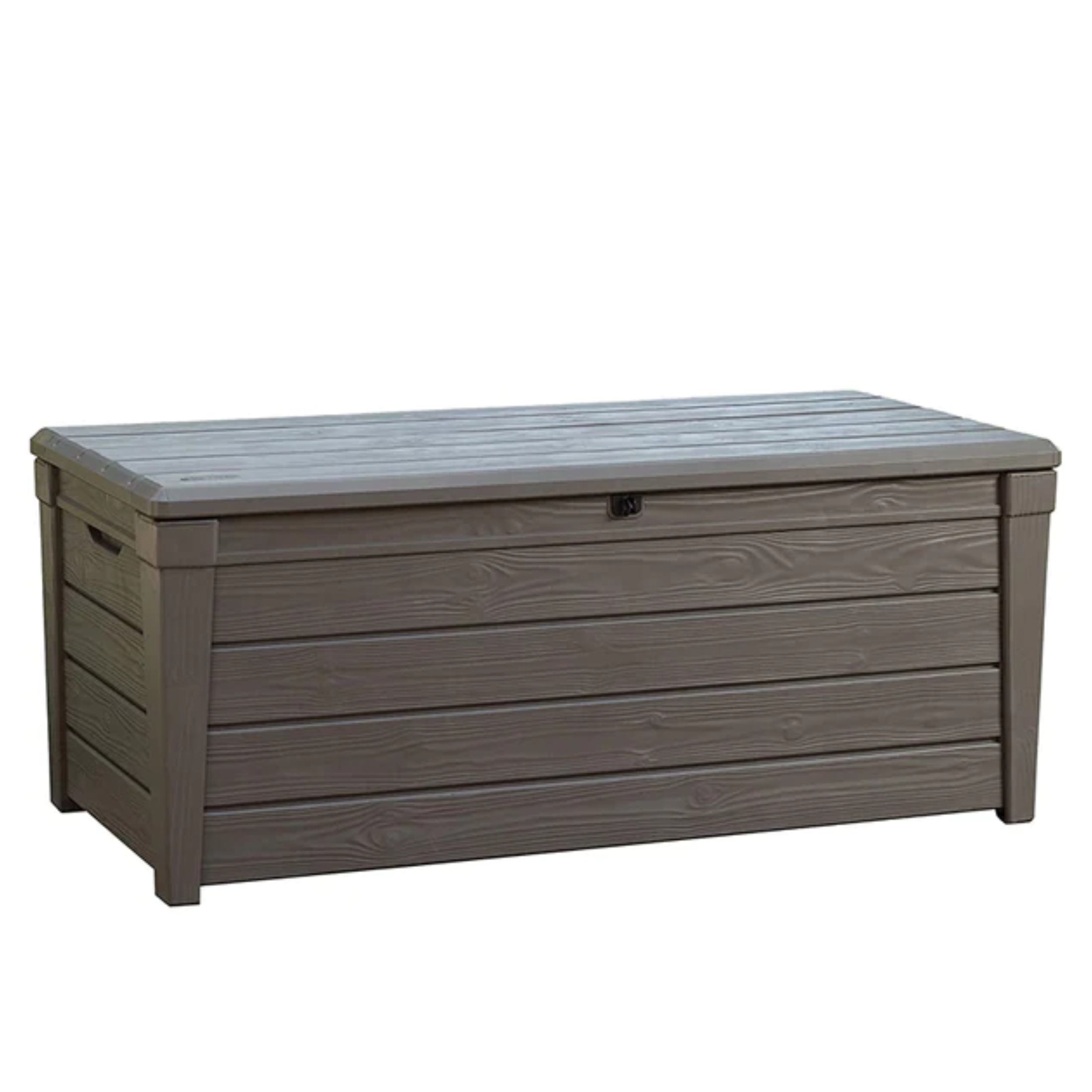 Grande malle d'extérieur "Bright" en résine effet bois 145x69,7 cm 60,3h