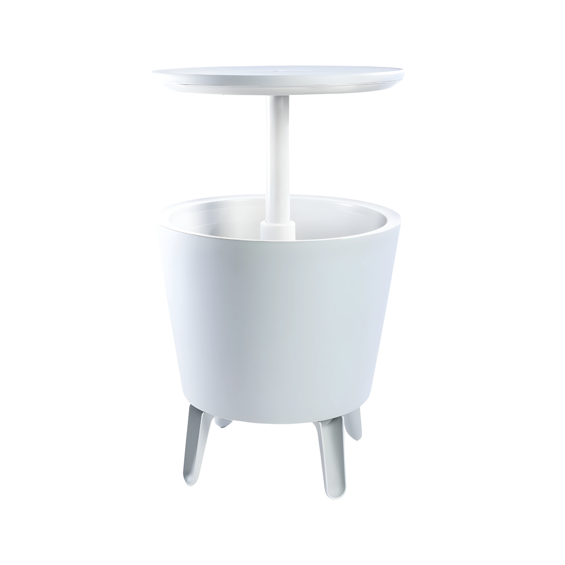 Tavolino portaghiaccio in resina "Ice Bar" con piano rialzabile cm 49,5x49,5 84,5h