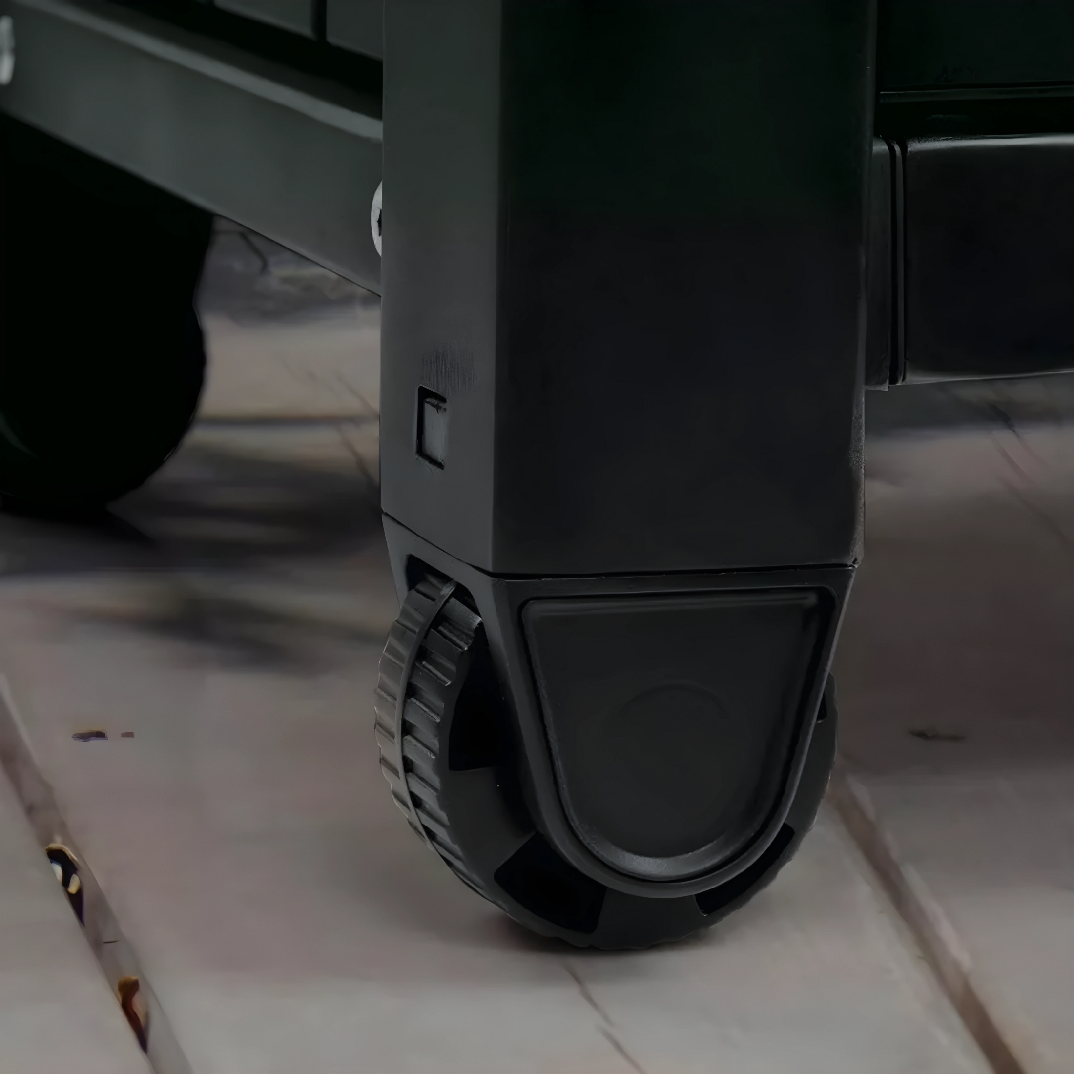 Table basse effet bois "Unity" pour BBQ 1 porte 2 roulettes 70x54 cm 90h