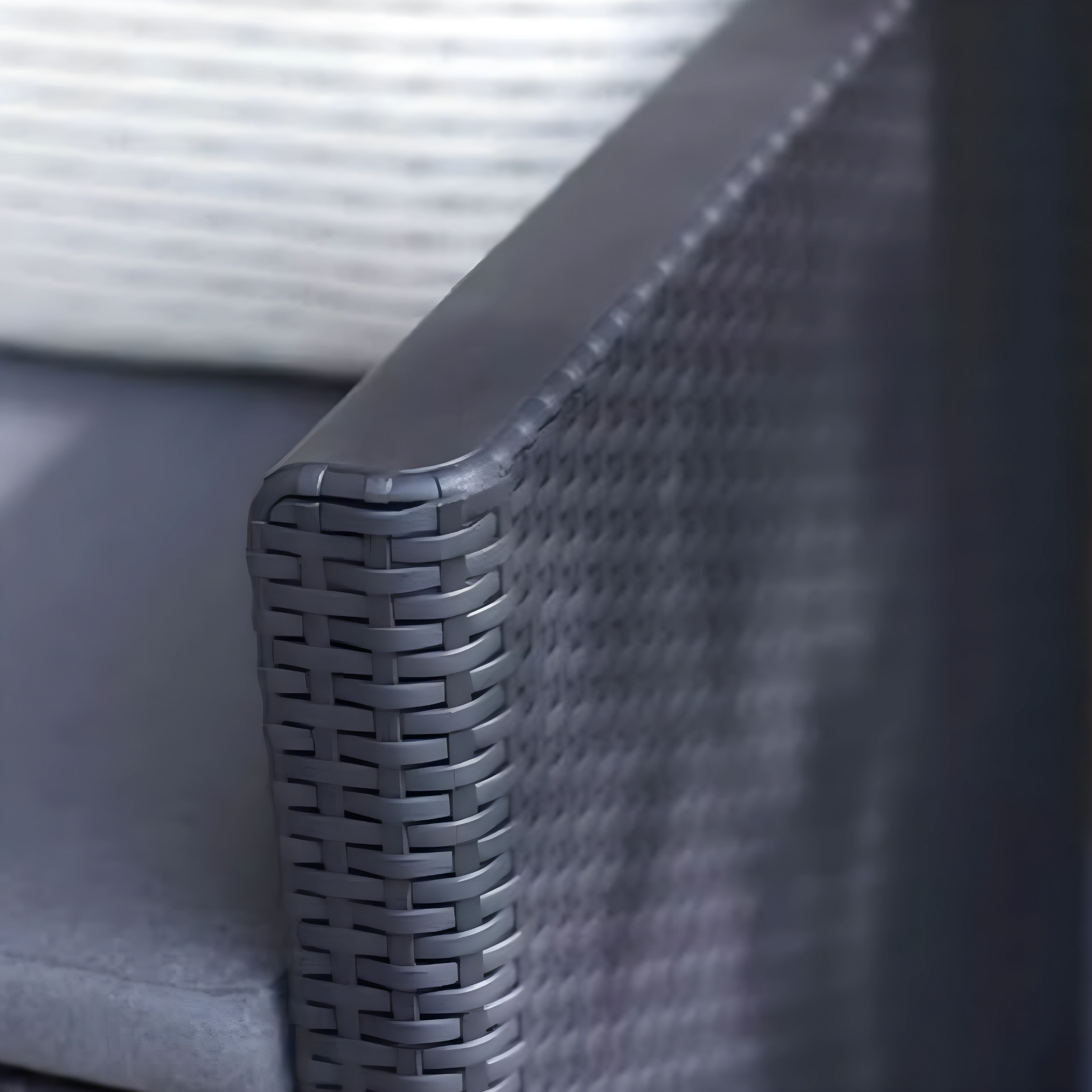 Salottino in resina da giardino "Claire" 2 poltrone + tavolino contenitore