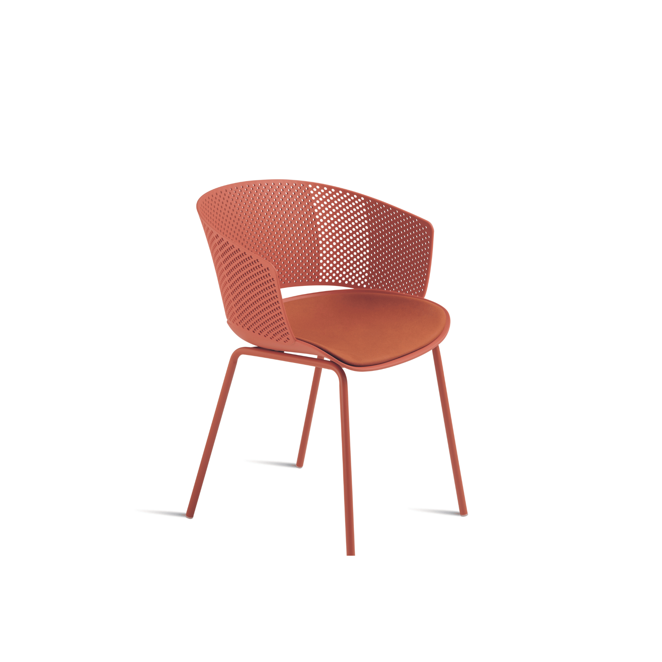 Chaise moderne en polypropylène "Cutolo" avec assise rembourrée 59x53 cm 78h
